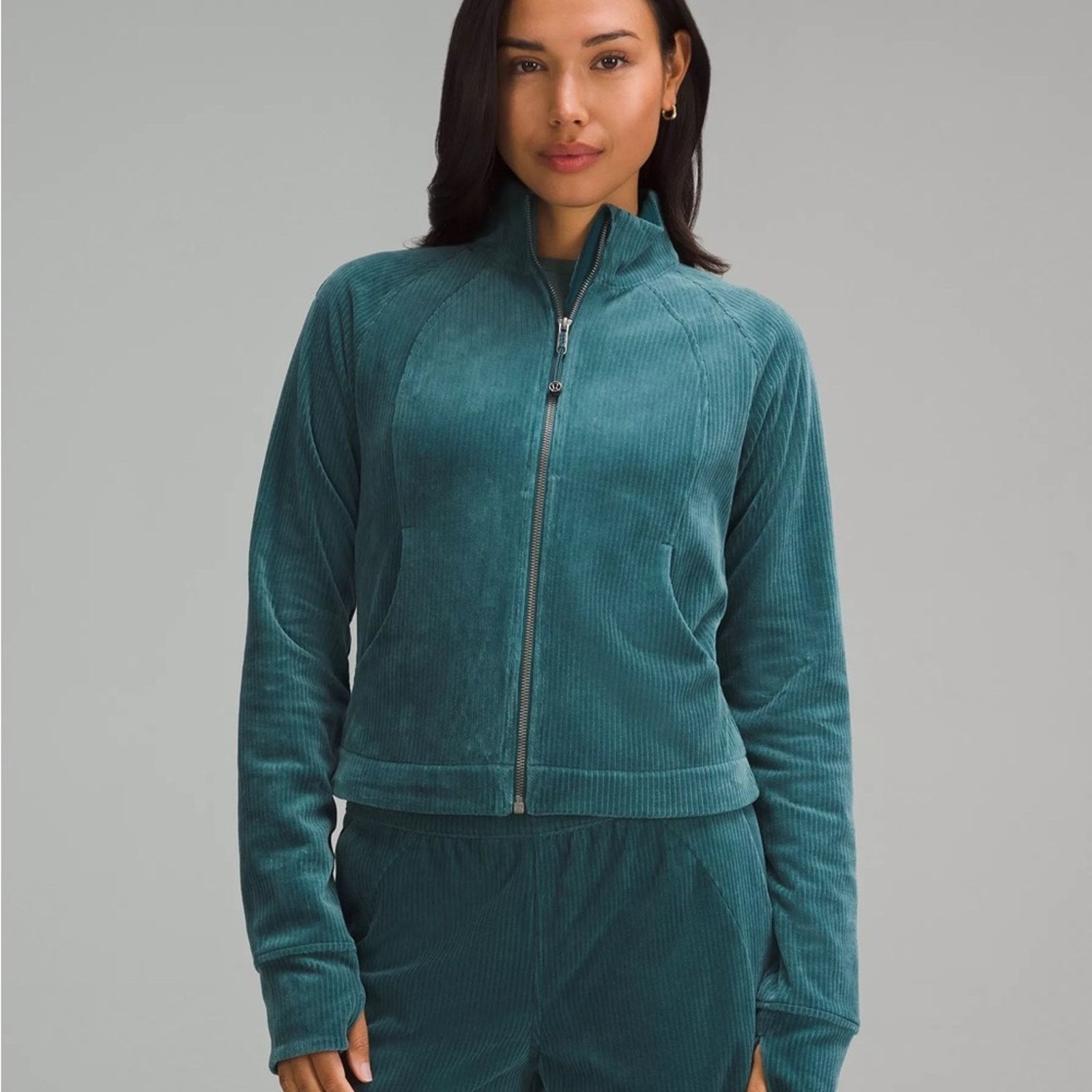 Lululemon NWT Scuba Track Jacket Velvet Cord Size XL / US 12-14 / IT 48-50 - 1 Thumbnail