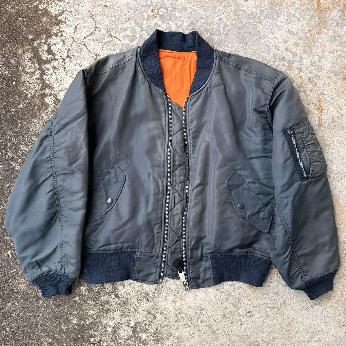 メンズ 90s alpha USA製 reversible ma-1 jacket
