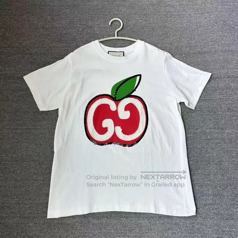Gucci Gucci Apple White Short Sleeve Size US L / EU 52-54 / 3 - 1 Thumbnail