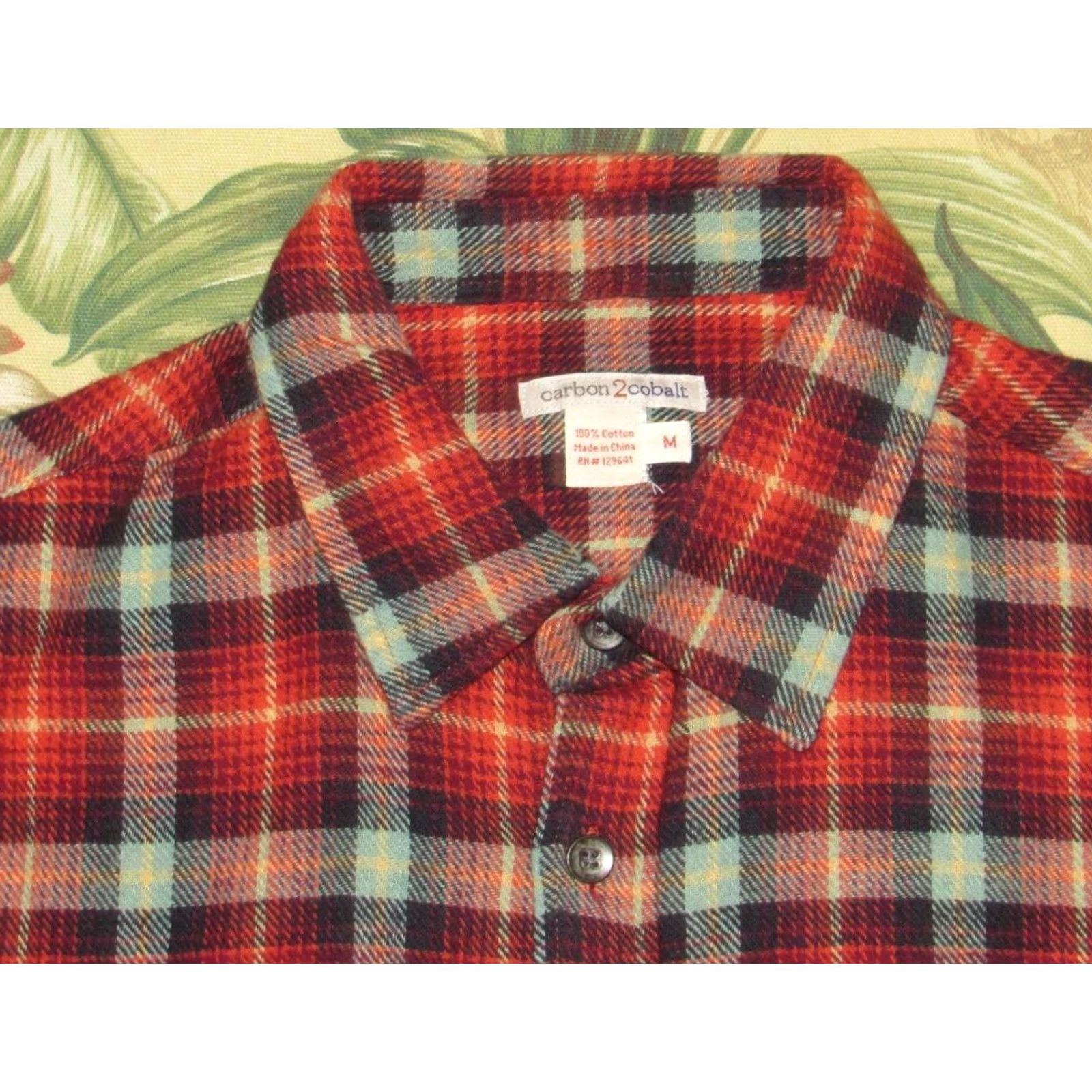 Carbon2Cobalt CARBON2COBALT Red Plaid Long Sleeve Button Down Flannel Shirt Medium M Size US M / EU 48-50 / 2 - 2 Thumbnail