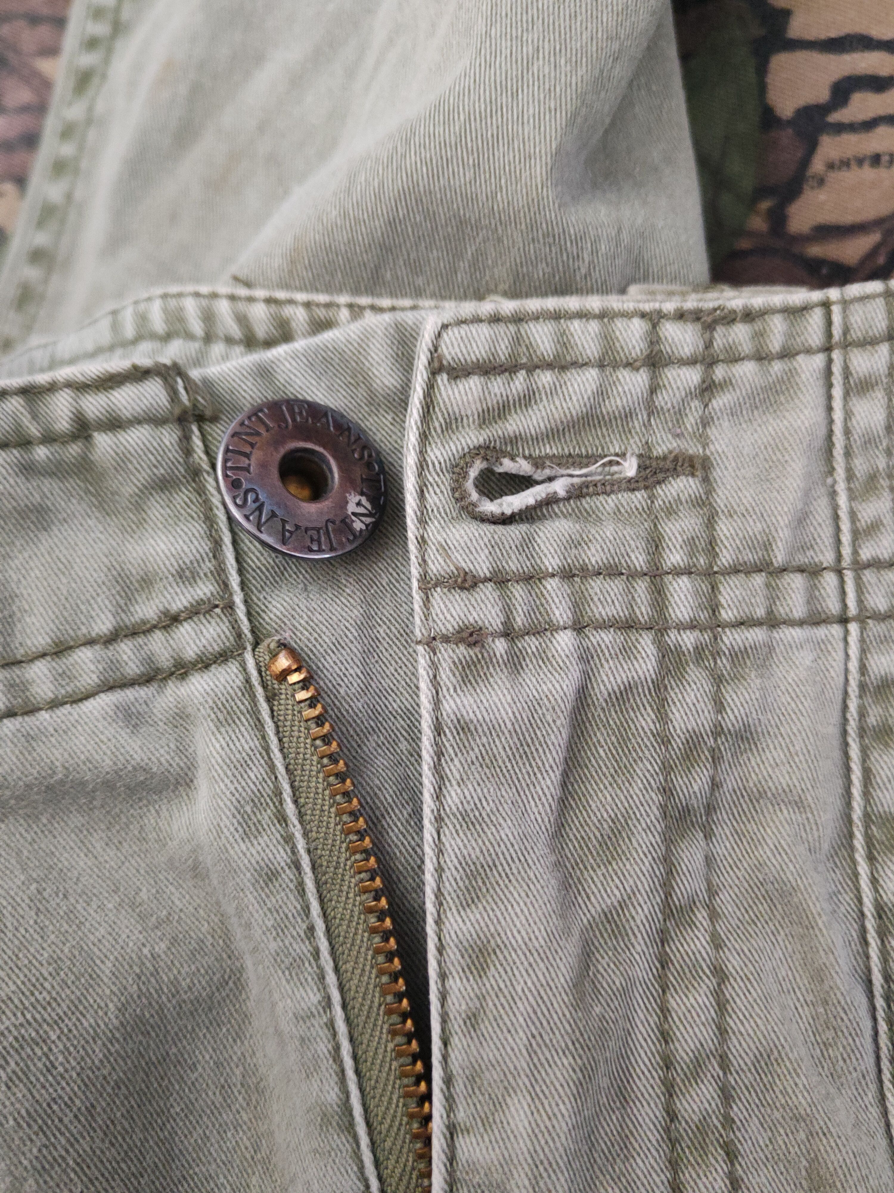 Japanese Brand DL Tint Green Faded Multipocket Casual Pants #962 Size 28" / US 6 / IT 42 - 15 Thumbnail