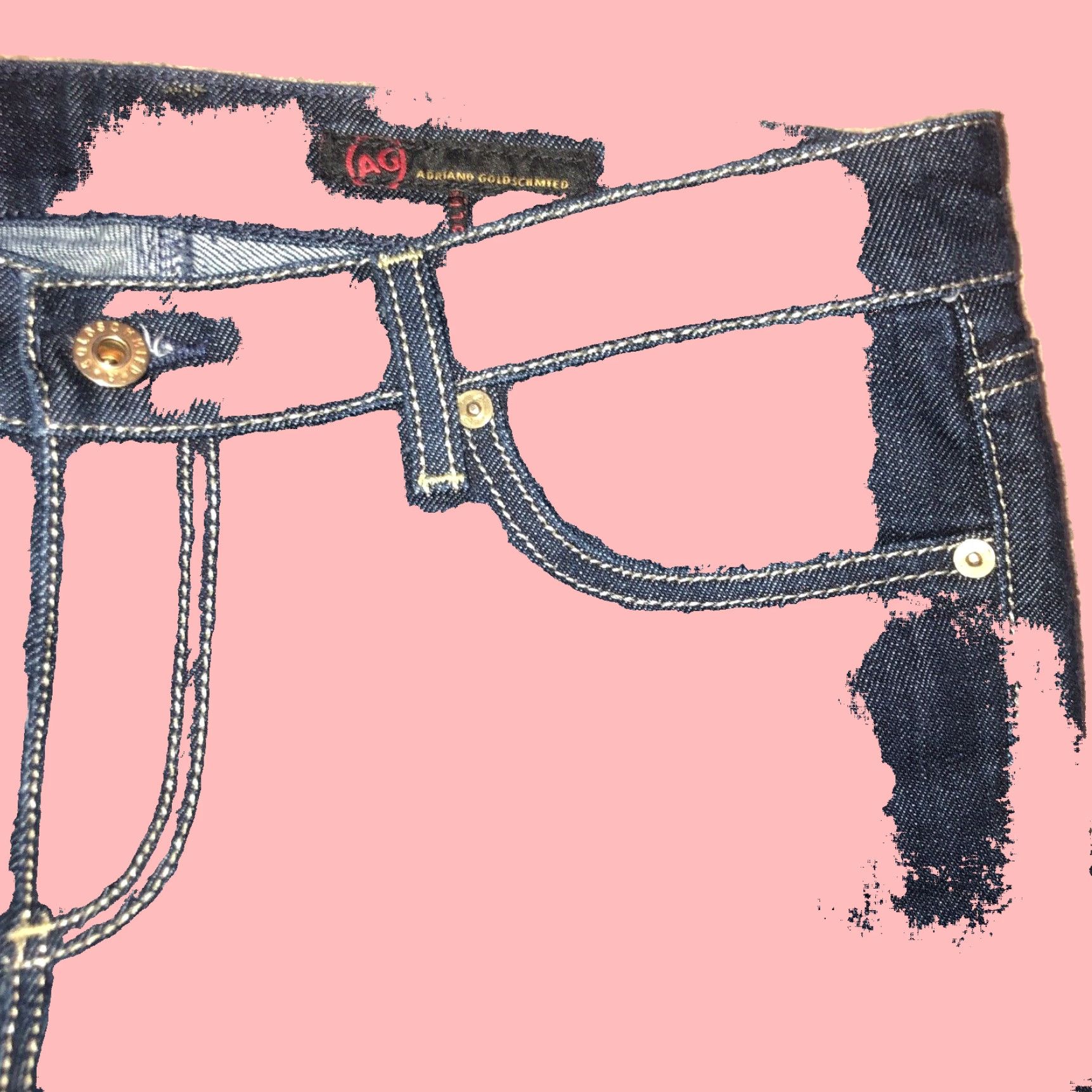 Vintage AG Adriano Goldschmied The Club Womens Bootcut Jeans Blue 32 Regular Size 24" / US 00 / IT 34 - 2 Thumbnail