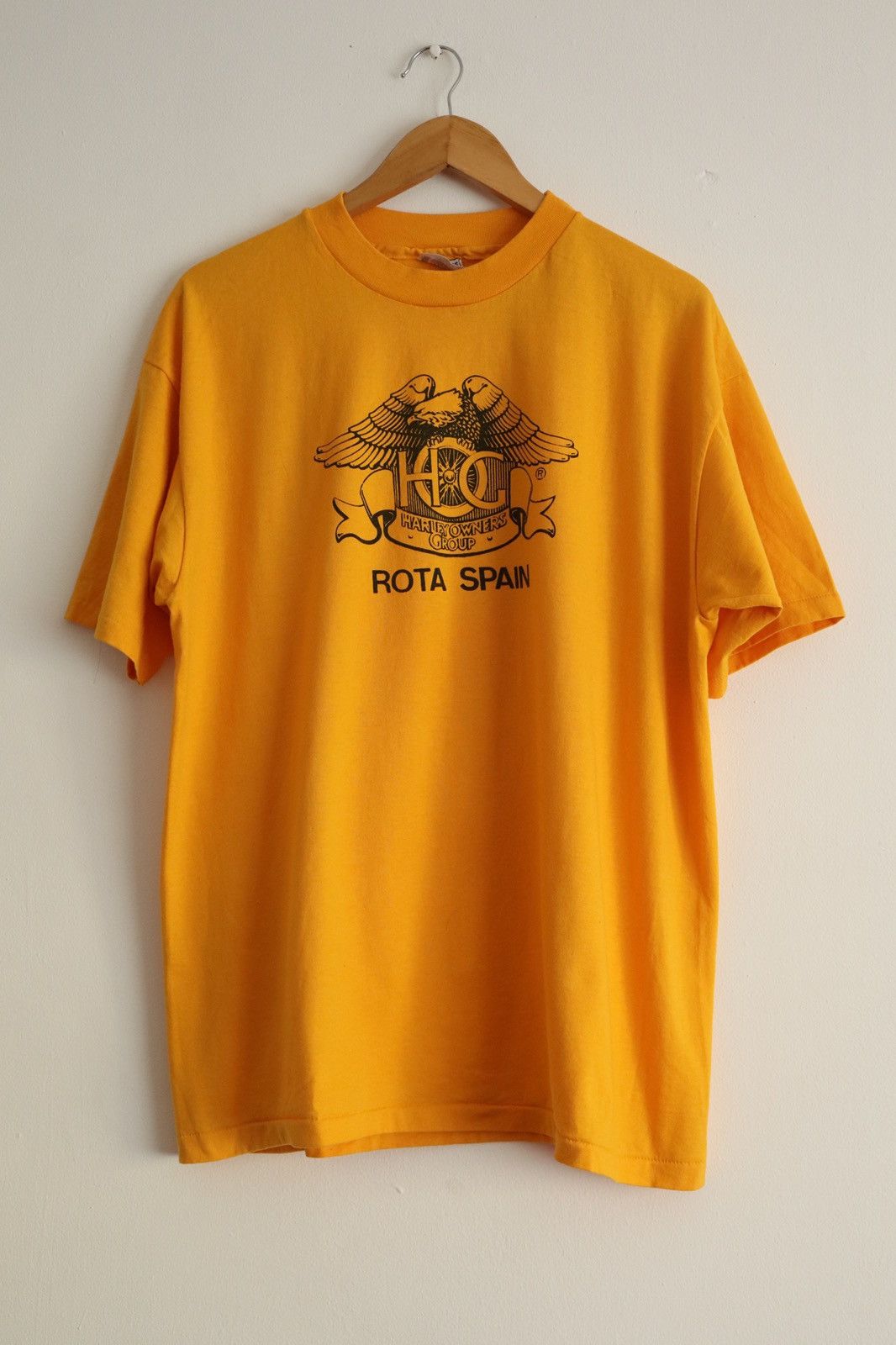 Harley Davidson × Vintage Vintage 80’s Harley Owners Group Rota Spain tee Size US XL / EU 56 / 4 - 1 Thumbnail