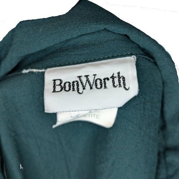 Vintage Vintage Bon Worth Green Jacket Windbreaker With Flowers Size L / US 10 / IT 46 - 7 Thumbnail