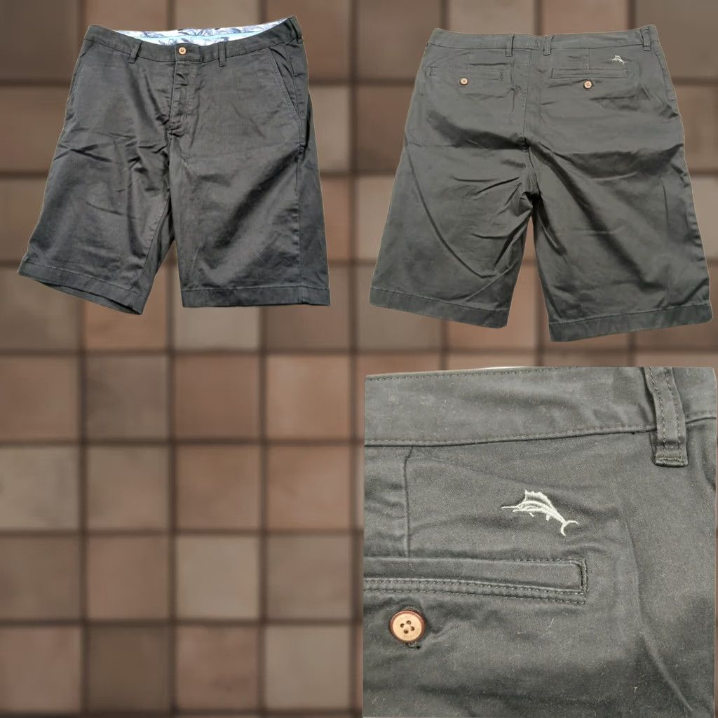 Tommy Bahama Tommy Bahama Shorts Mens 36 Chino Flat Front Black Cotton Blend Casual Vintage: No Size US 36 / EU 52 - 1 Thumbnail