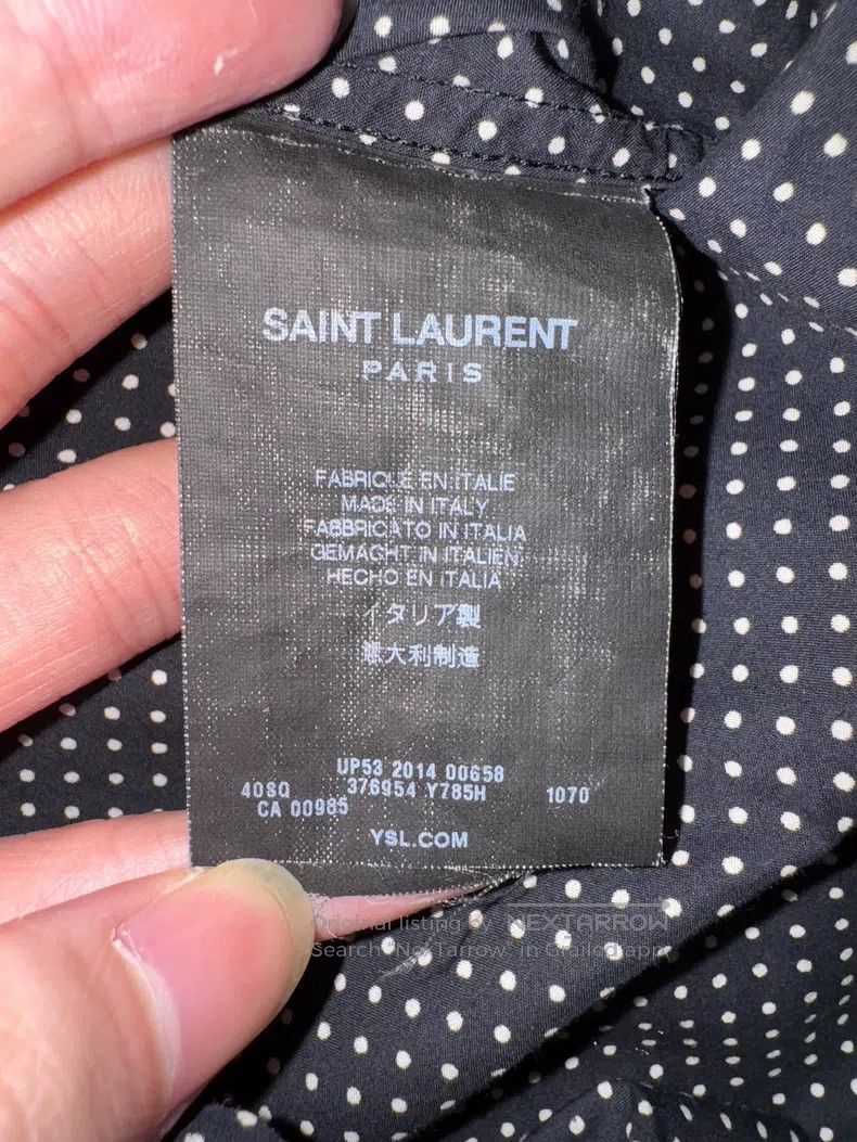 Saint Laurent Paris Saint Laurent Paris size 37 All-Over Black and White Polka Size US S / EU 44-46 / 1 - 5 Thumbnail