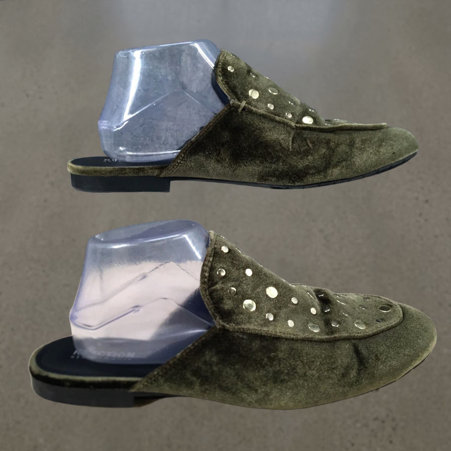 Kenneth Cole Kenneth Cole Reaction Wyatt Sandals Mules Womens 9.5 M Green Velvet Size US 10 / IT 40 - 1 Thumbnail