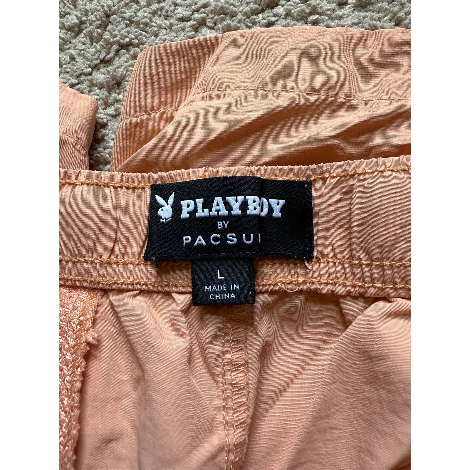 Pacsun PLAYBOY By Pacsun Drawstring Casual Short Peach Mens L Size US 38 / EU 54 - 5 Thumbnail