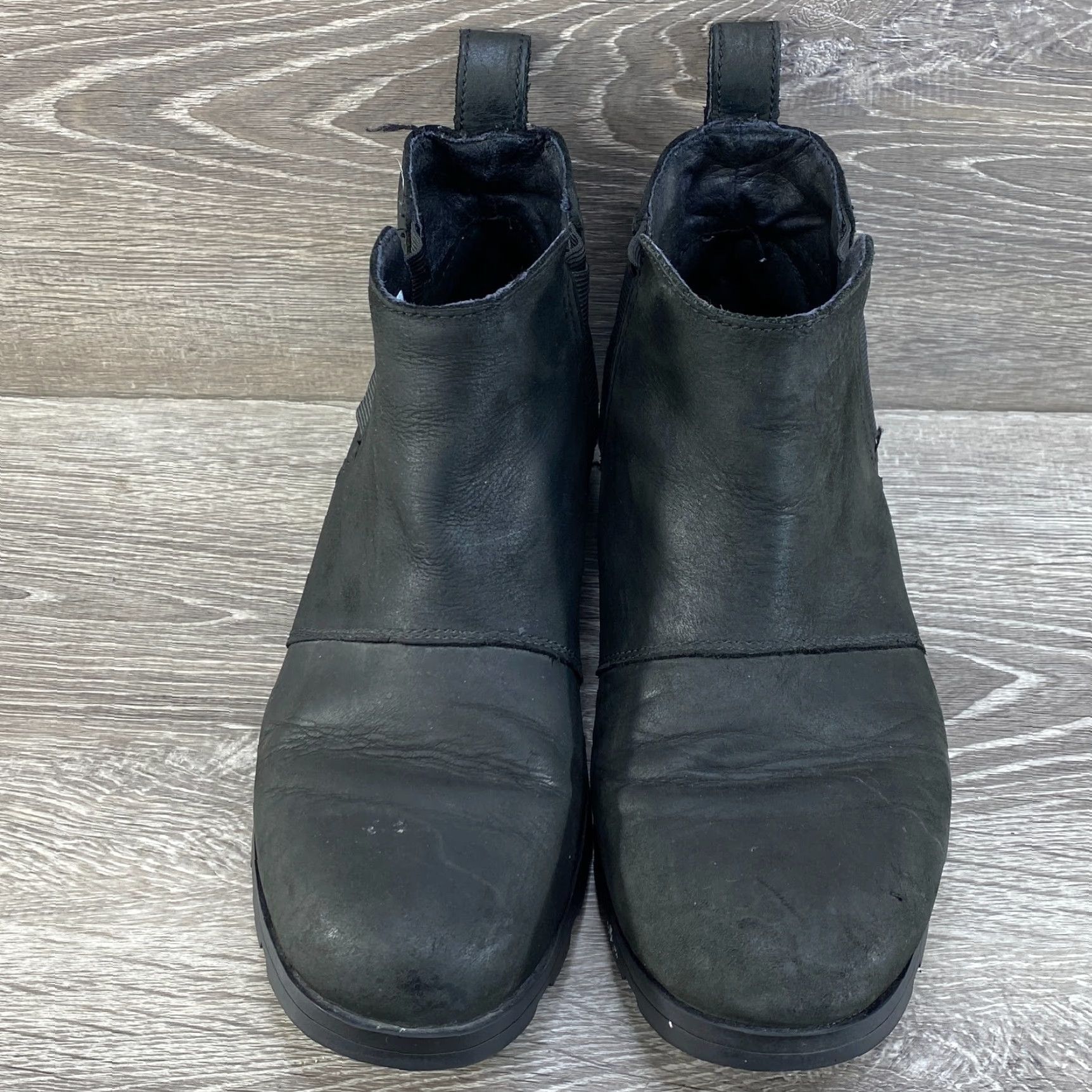 SOREL Sorel Emelie Chelsea Waterproof Leather Ankle Bootie Womens 9 US 7 UK 40 EU Black Boots Size US 7 / IT 37 - 3 Thumbnail