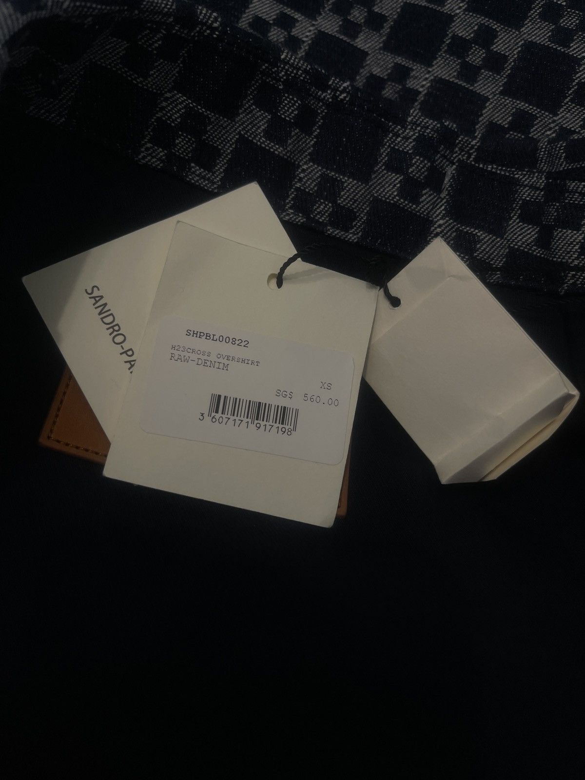 Sandro Sandro Paris denim shirt navy XS S Square Cros H23CROSS raw Size US XS / EU 42 / 0 - 9 Thumbnail