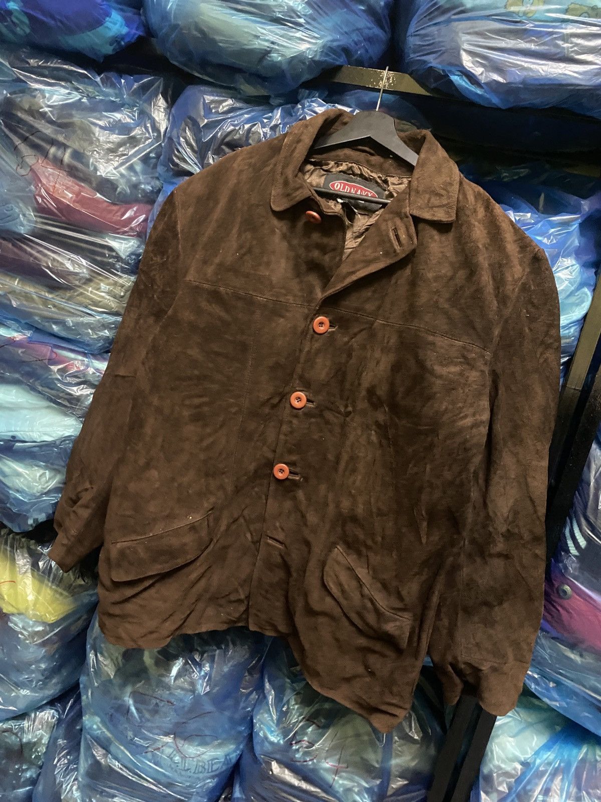 Old Navy Vintage Old Navy Brown Genuine Suede Leather Button Jacket Size US L / EU 52-54 / 3 - 2 Thumbnail
