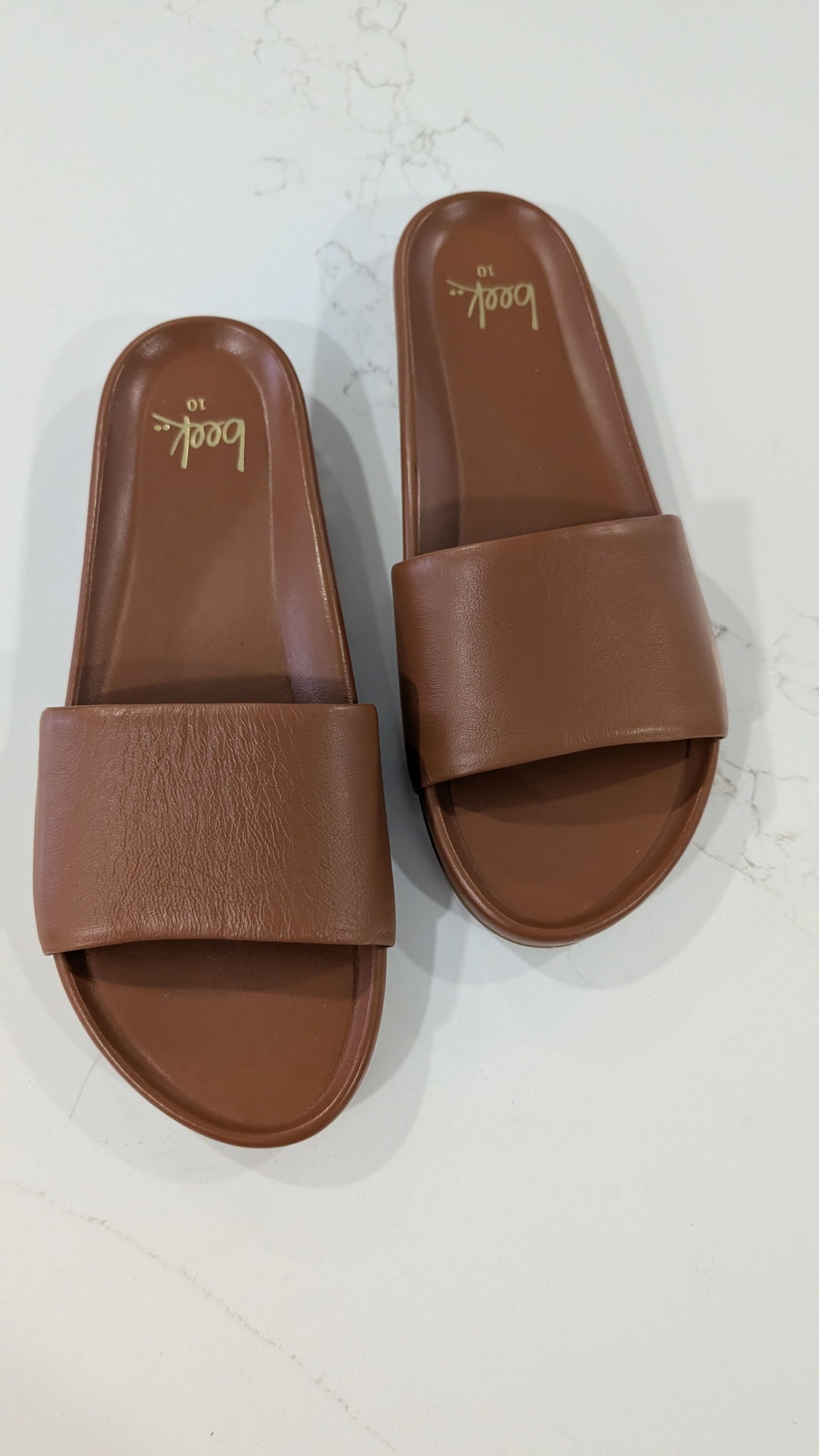 beek Beek Pelican Leather Slide Platform Sandal Tan Size 10 Size US 10 / IT 40 - 2 Thumbnail