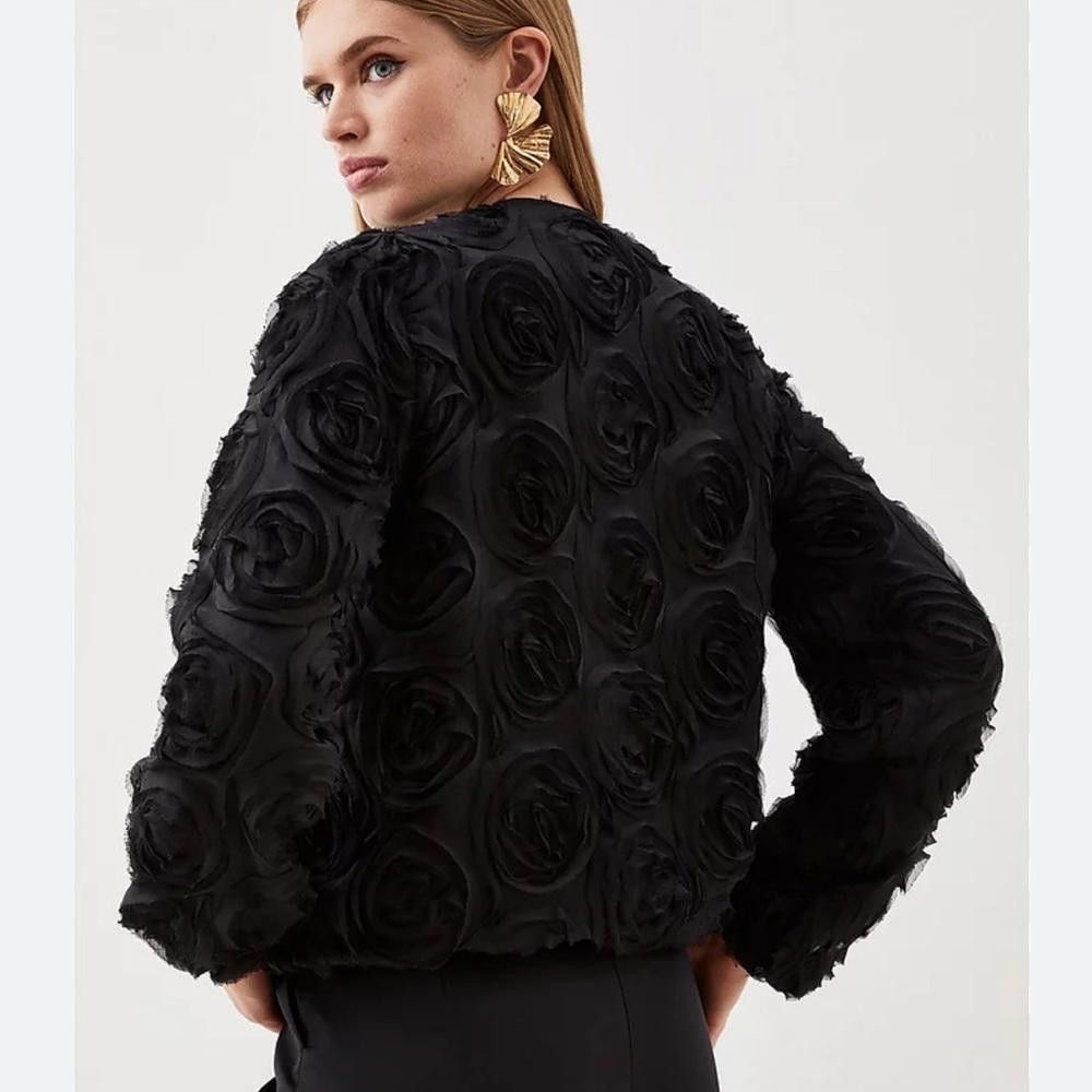 REVOLVE Grace Chuang l Rosetta Black Jacket Small Size S / US 4 / IT 40 - 1 Thumbnail