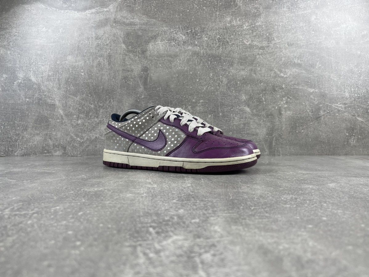 Nike × Vintage Nike Dunks Leather Sneaker Dot Purple Shoes 2009 Size US 9 / IT 39 - 2 Thumbnail