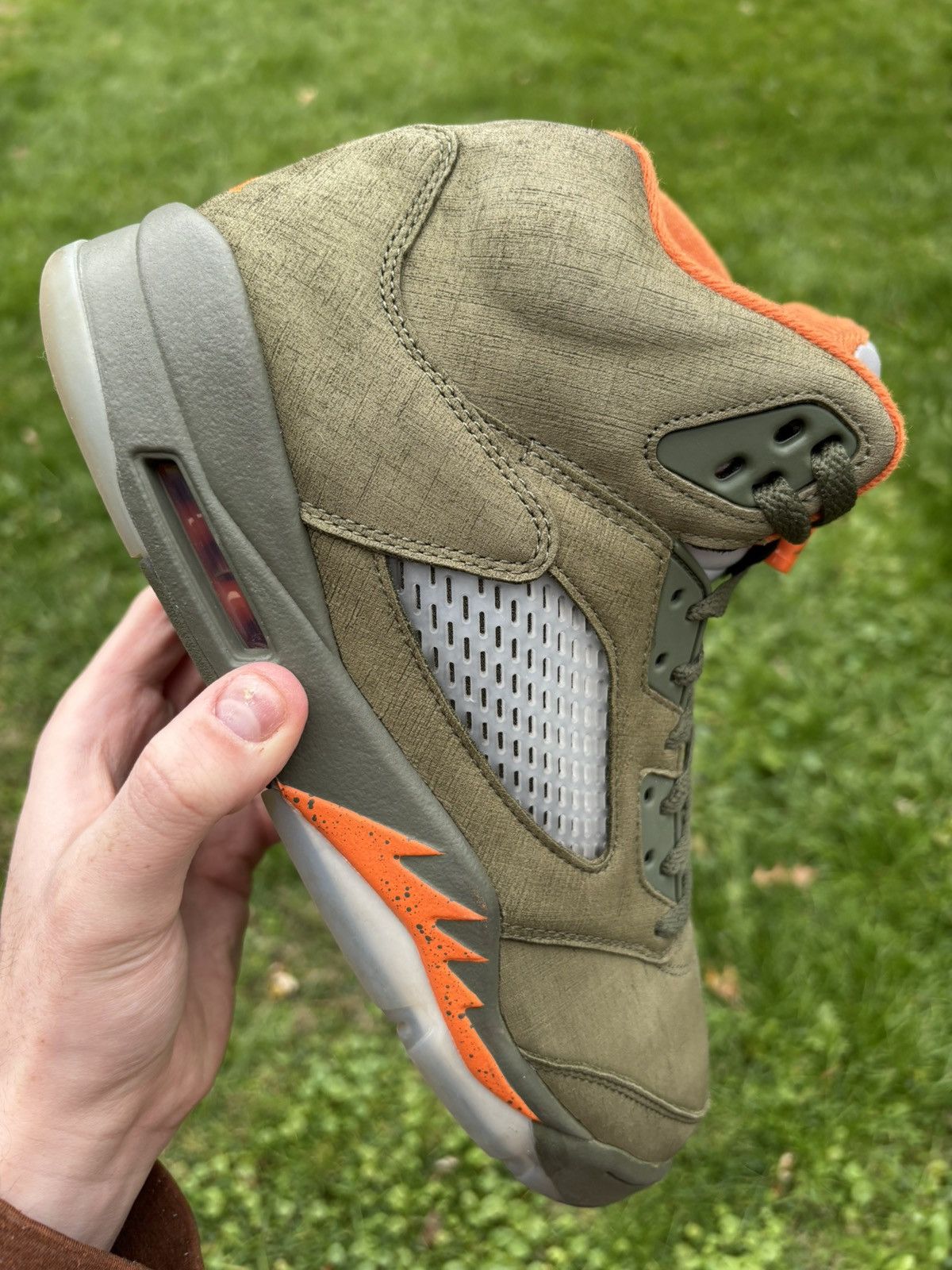 Nike Air Jordan 5 Retro OG “Olive/Green Orange Grey” Jordan Brand Air Jordan 5 Retro 2023 Army Olive/Solar Orange  main image 4