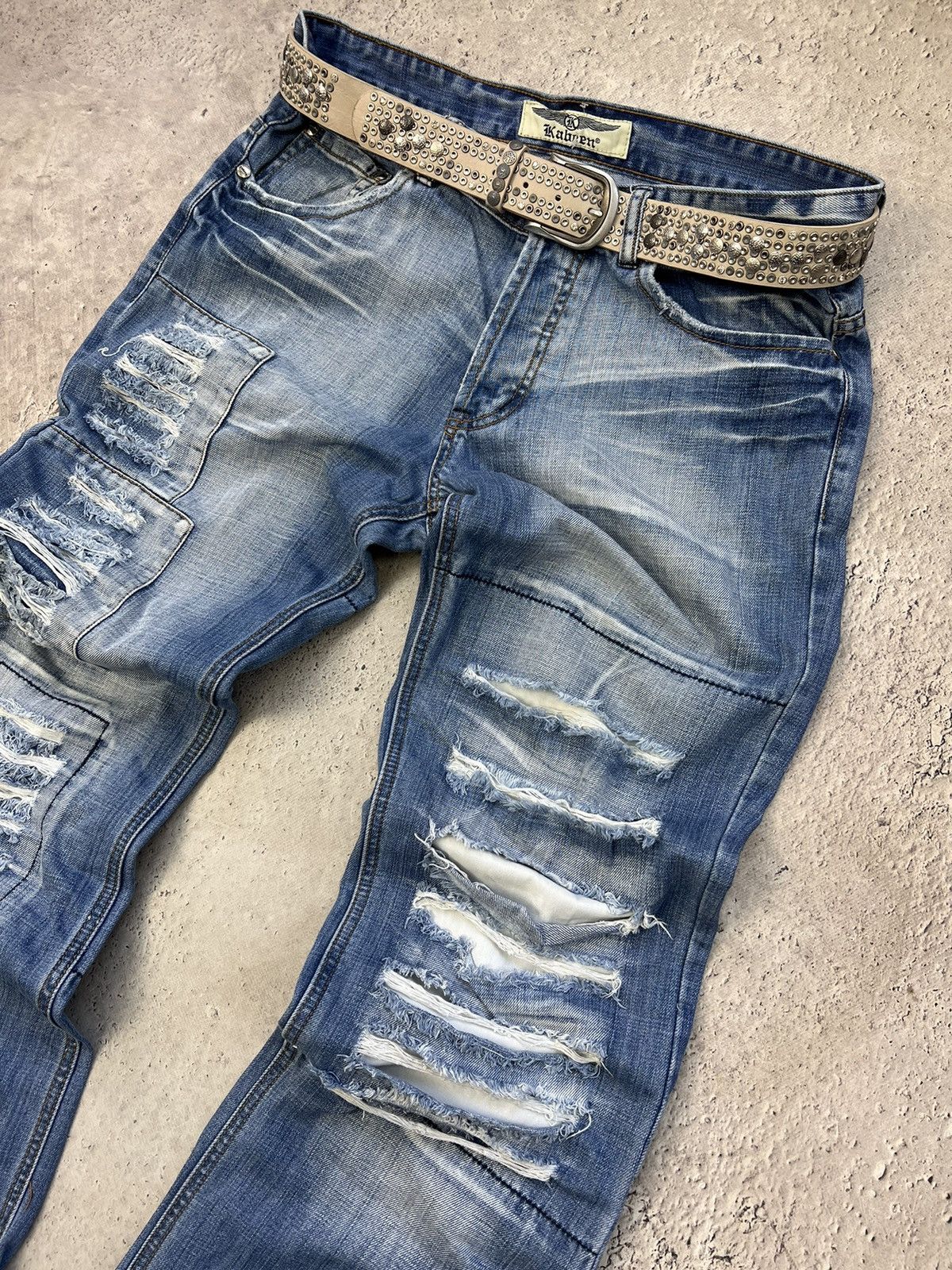 Diesel × Japanese Brand VINTAGE JAPANESE RUSTY FADED DISTRESSED PANTS+belt Size US 36 / EU 52 - 3 Thumbnail