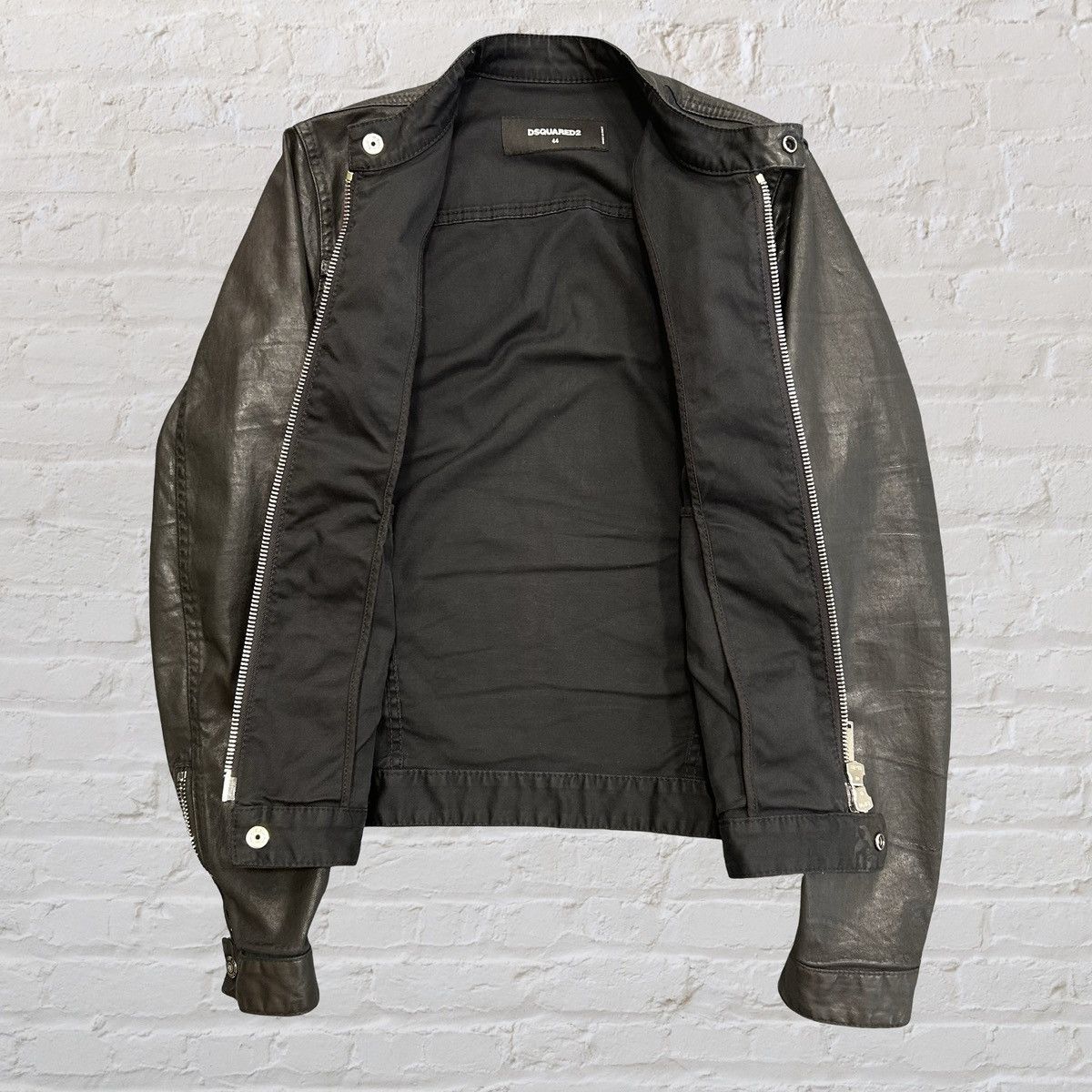 Dsquared2 DSQUARED2 Wax Coated Zip-Up Jacket 44 Size US S / EU 44-46 / 1 - 9 Thumbnail