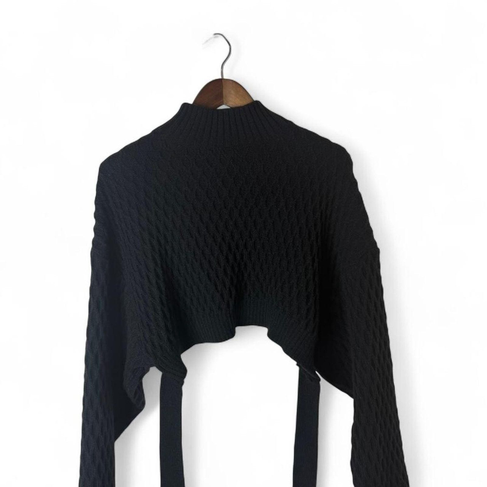 Other Black Cropped Open Back Sweater M Size M / US 6-8 / IT 42-44 - 8 Thumbnail