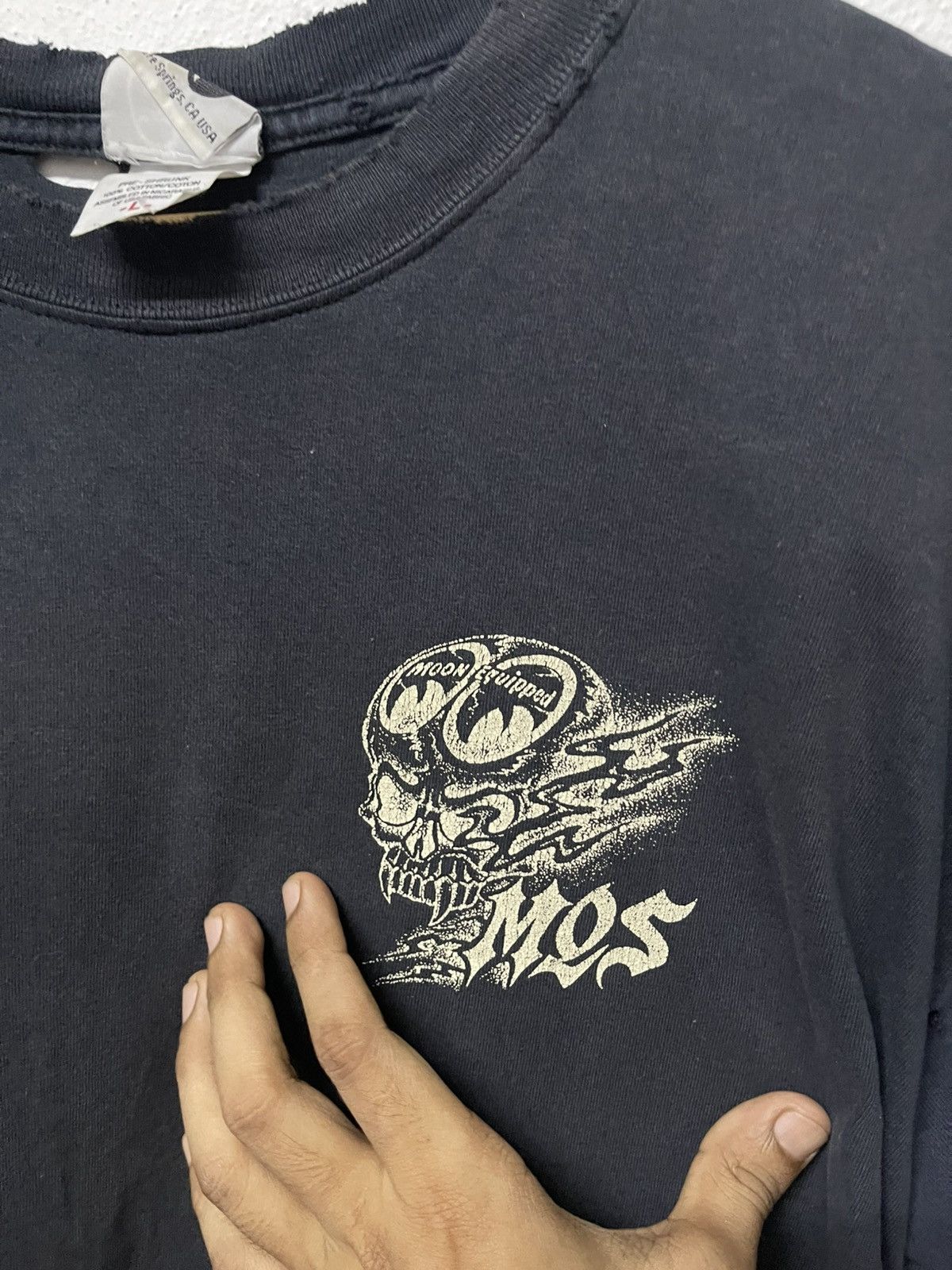 Other VINTAGE MOON EYES “WILDMAN” SKULL CROSS DISTRESSED SHIRT Size US L / EU 52-54 / 3 - 19 Thumbnail