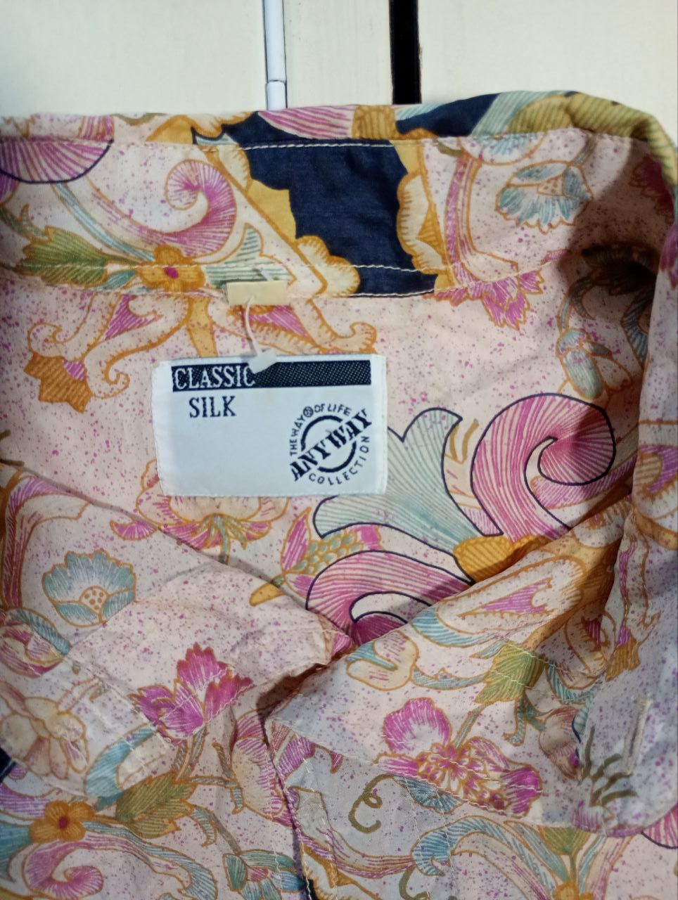 Vintage Any Way Classic Silk Shirt Vintage 90's Size US XL / EU 56 / 4 - 6 Thumbnail