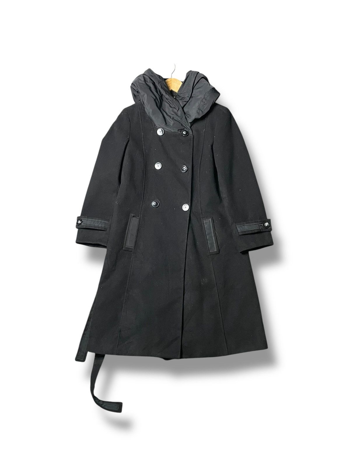 Japanese Brand × Vintage Isabelle Wool Hooded Long Coat (52) Size US XXS / EU 40 - 1 Thumbnail