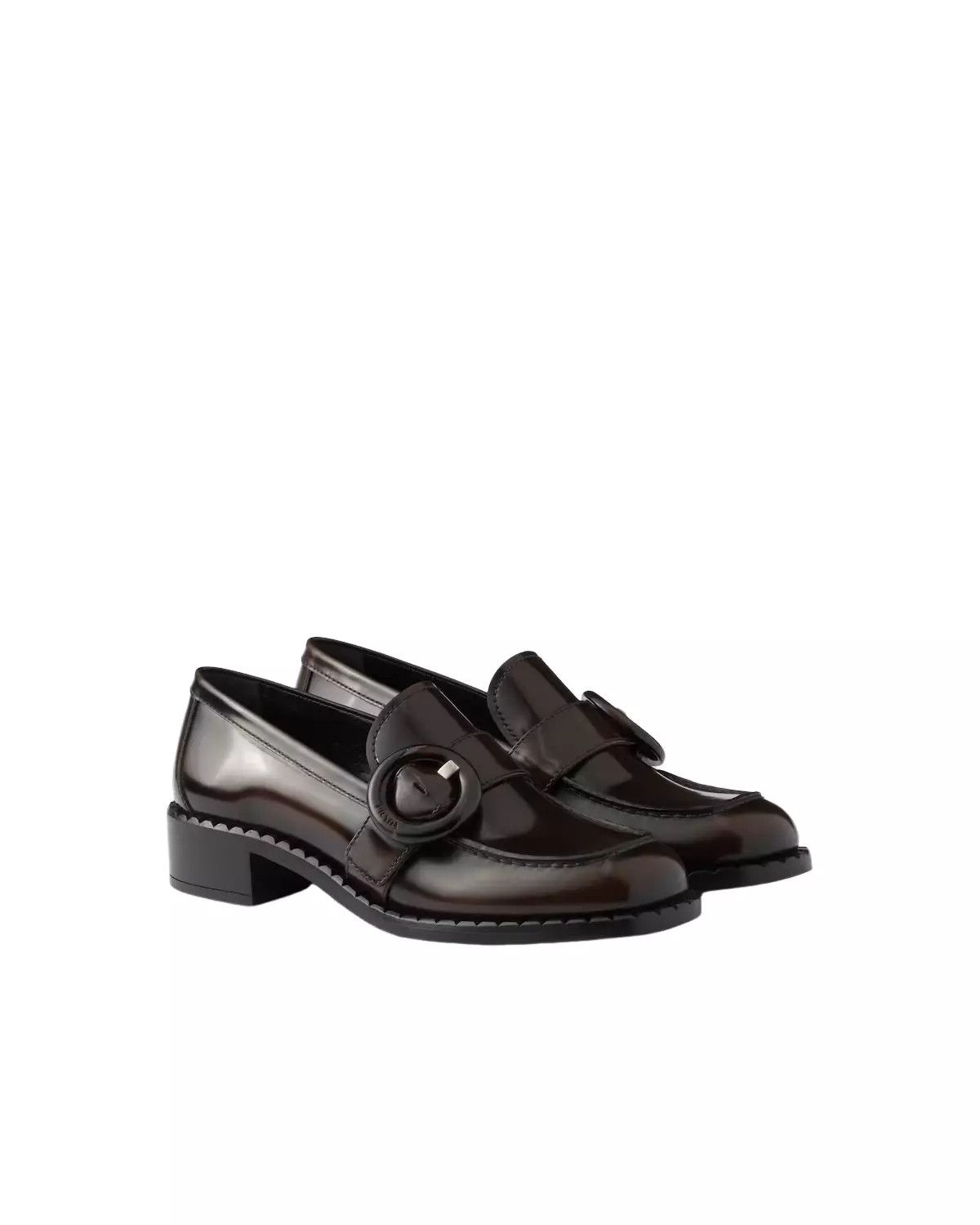 Prada PRADA $1250 Sienna Brown Brushed Leather Loafers Size US 7.5 / IT 37.5 - 1 Thumbnail