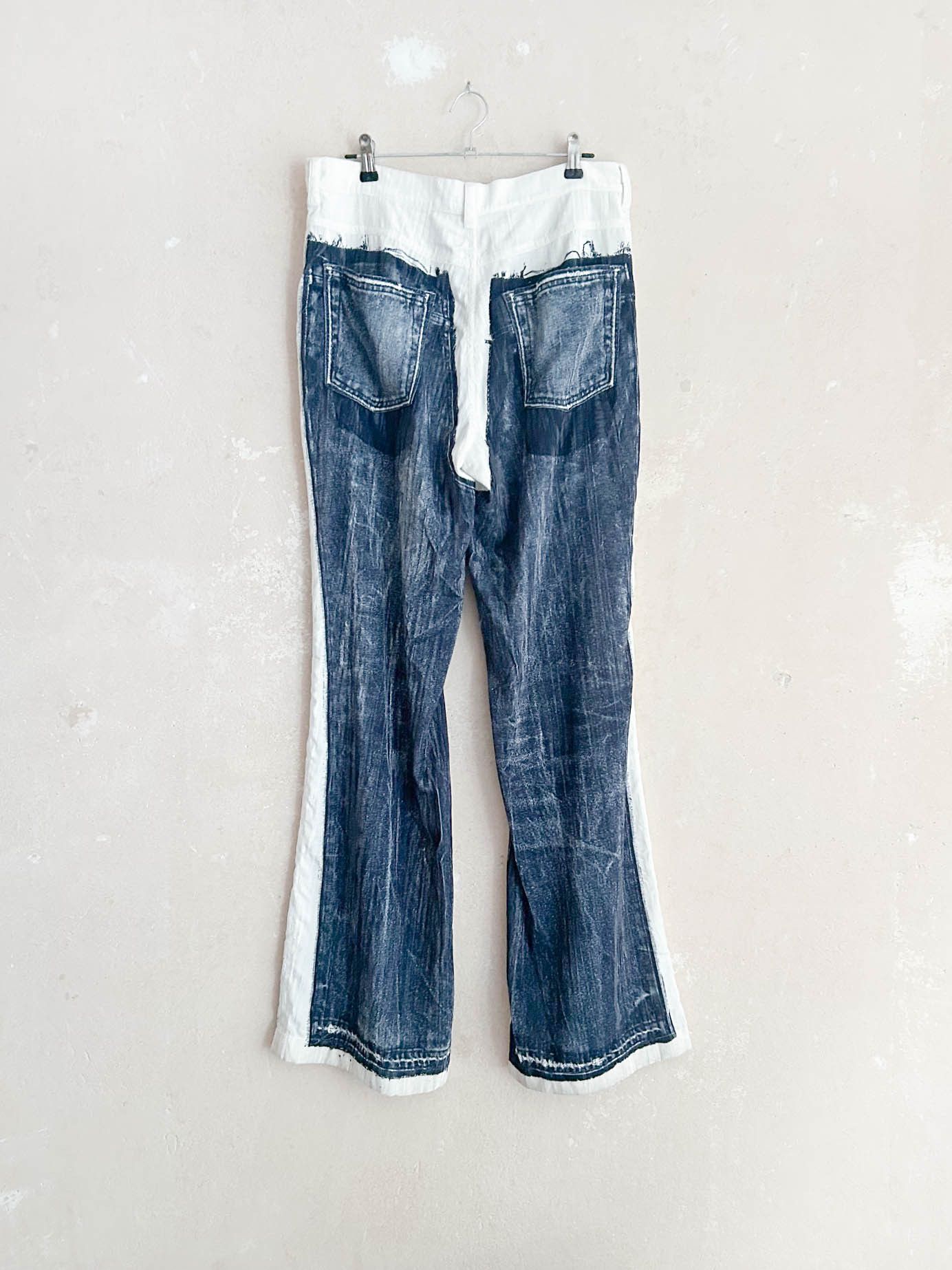 Acne Studios Blue Denim Print Trousers Size 26" / US 2 / IT 38 - 2 Thumbnail