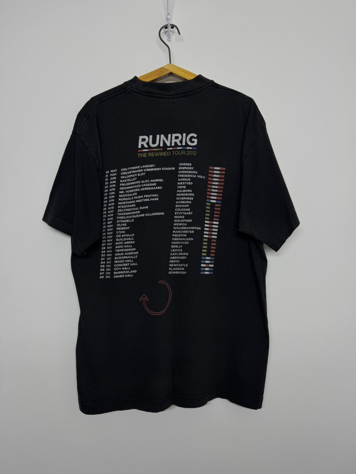Hanes T-shirt Runrig Tour 2012 vintage cool Washed Size US L / EU 52-54 / 3 - 3 Thumbnail