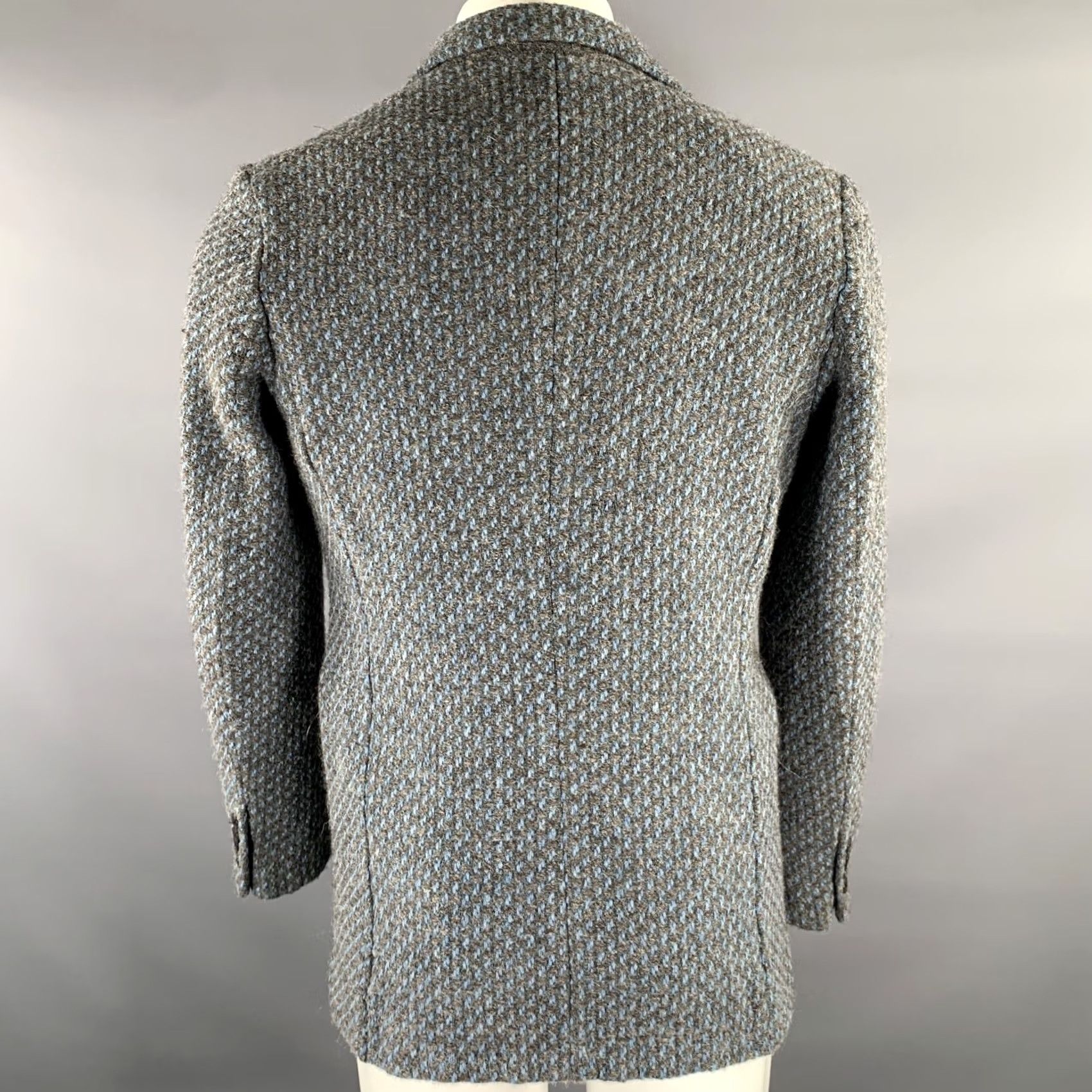 Dries Van Noten DRIES VAN NOTEN Chest Size 40 Blue Multi-Color Woven Wool Sport Coat Men Adult Regular Size 40 Notch Lapel Wool Sport Coat Blue Multi-Color Size US XXS / EU 40 - 4 Thumbnail