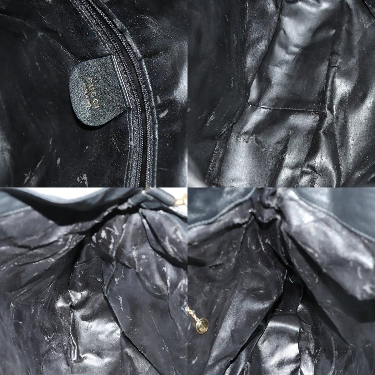 Gucci GUCCI Bamboo Hand Bag Leather Black Gold 001 2058 1577 0 Size ONE SIZE - 11 Thumbnail