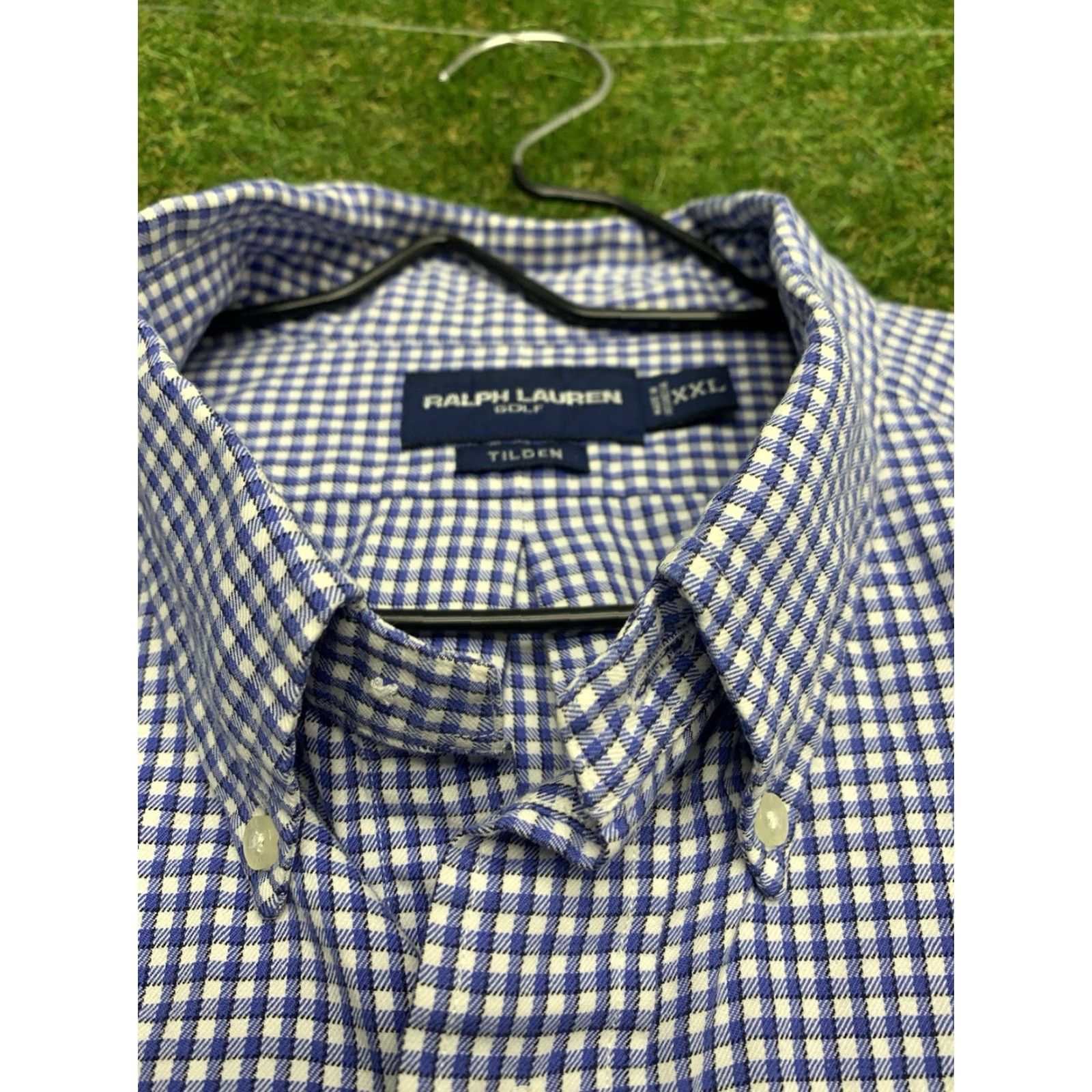 Ralph Lauren Ralph Lauren Golf Button-Up Shirt Mens 2XL Plaid Blue Long Sleeve Collared Tilden Vintage? No. Size US XXL / EU 58 / 5 - 5 Thumbnail