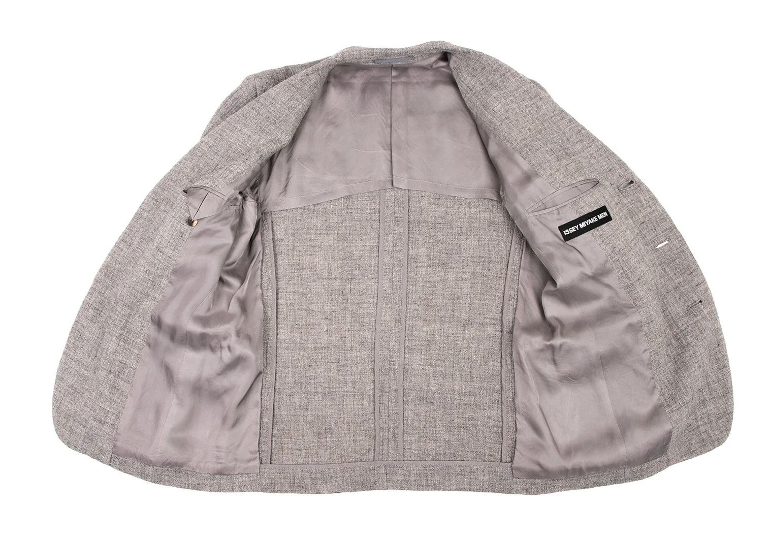 Issey Miyake Linen 3B Jacket in Gray with Some Discoloration Size US S / EU 44-46 / 1 - 11 Thumbnail