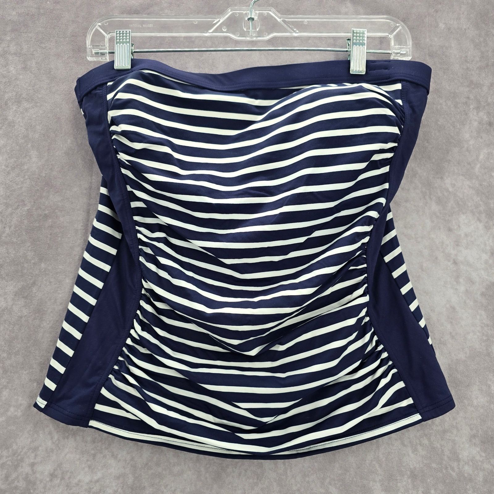 Lands' End Lands End Blue Stripe Tube Swimwear Top Medium M 10 Size M / US 6-8 / IT 42-44 - 1 Thumbnail