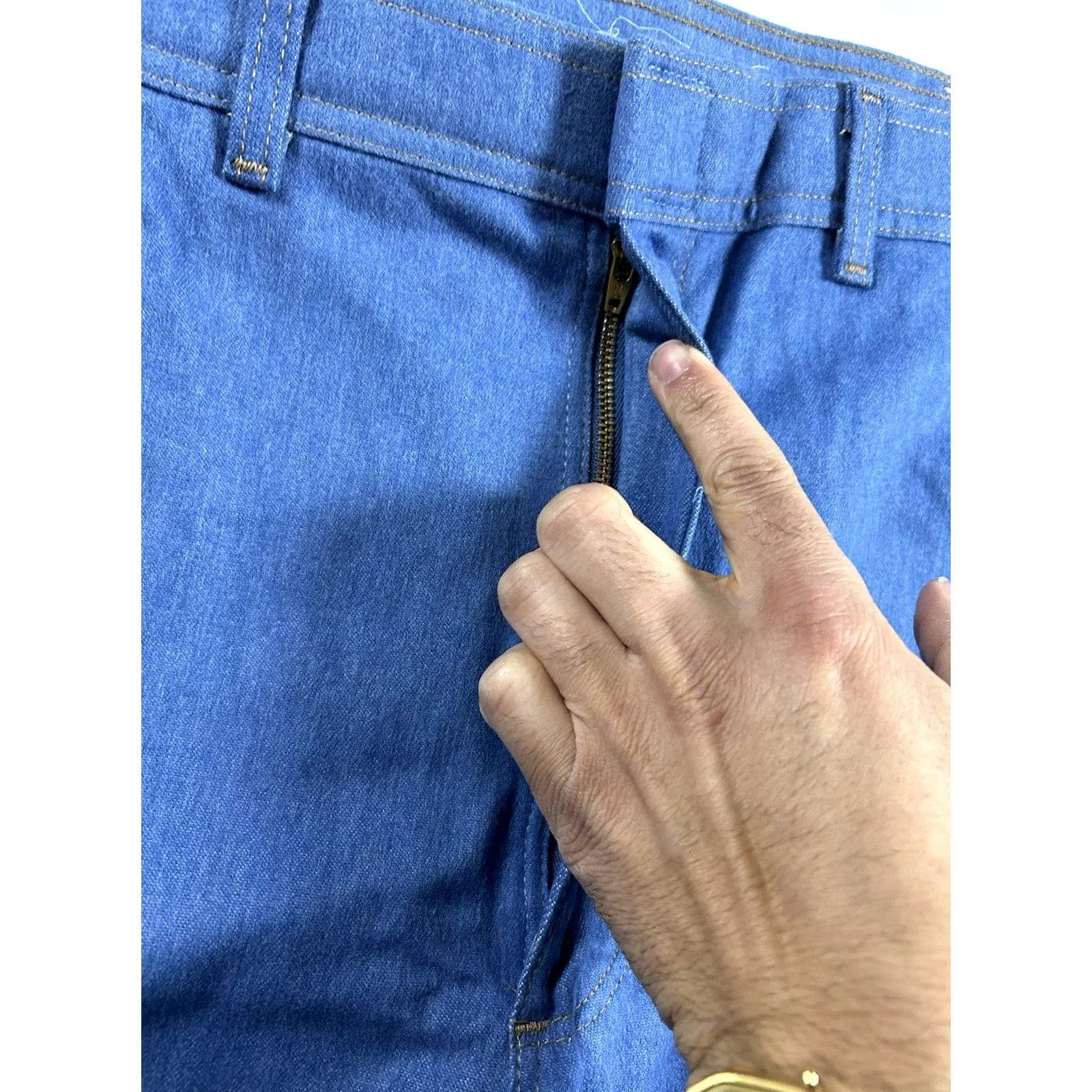 Wrangler VINTAGE Wrangler Jeans Mens 42x30 Wrangler Hero Stretch Flex-Fit Waist Denim Blue Cowboy 90s Size US 42 / EU 58 - 5 Thumbnail