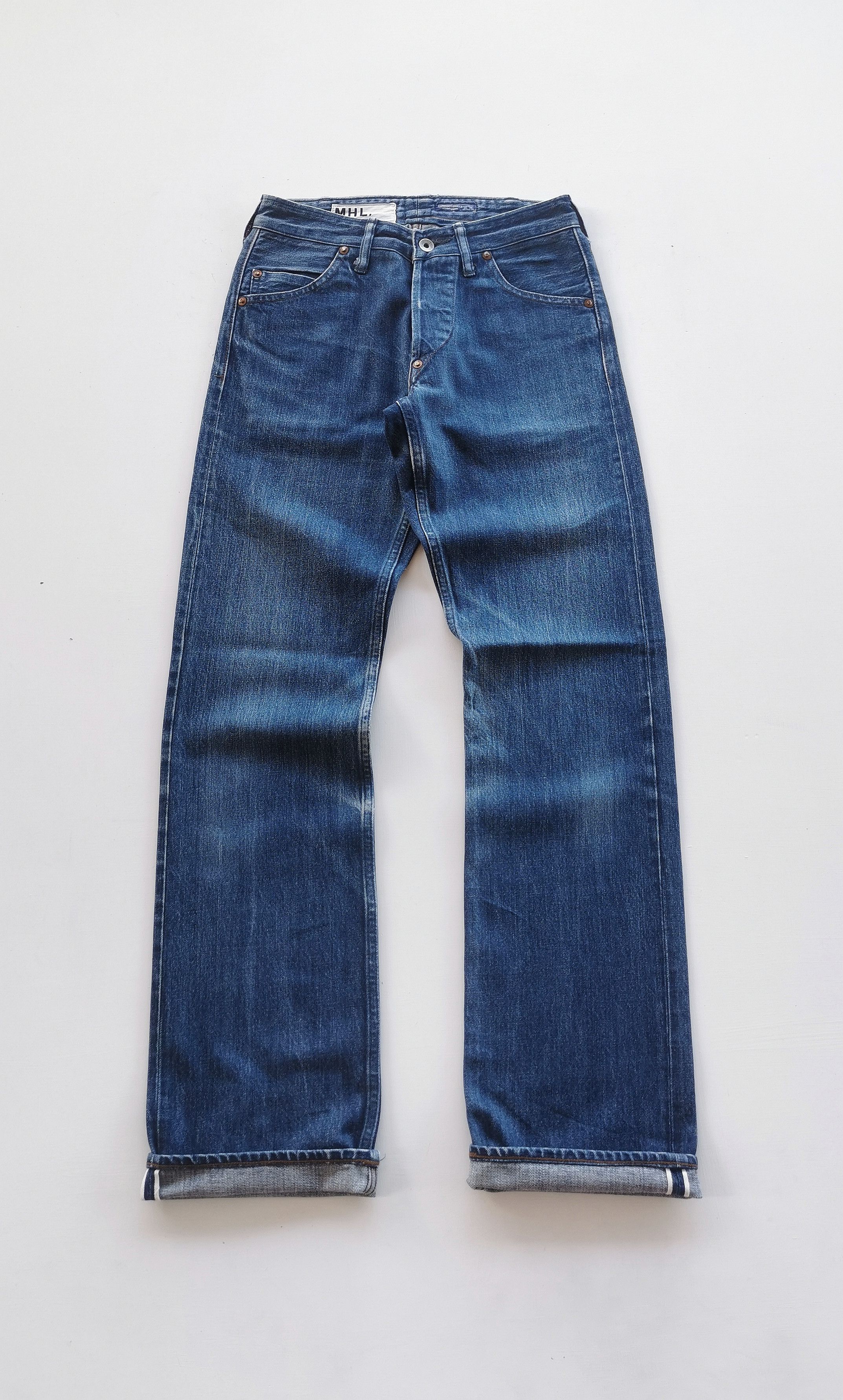 Margaret Howell MHL Canton Overalls Worker Selvedge Denim Size US 27 - 1 Thumbnail