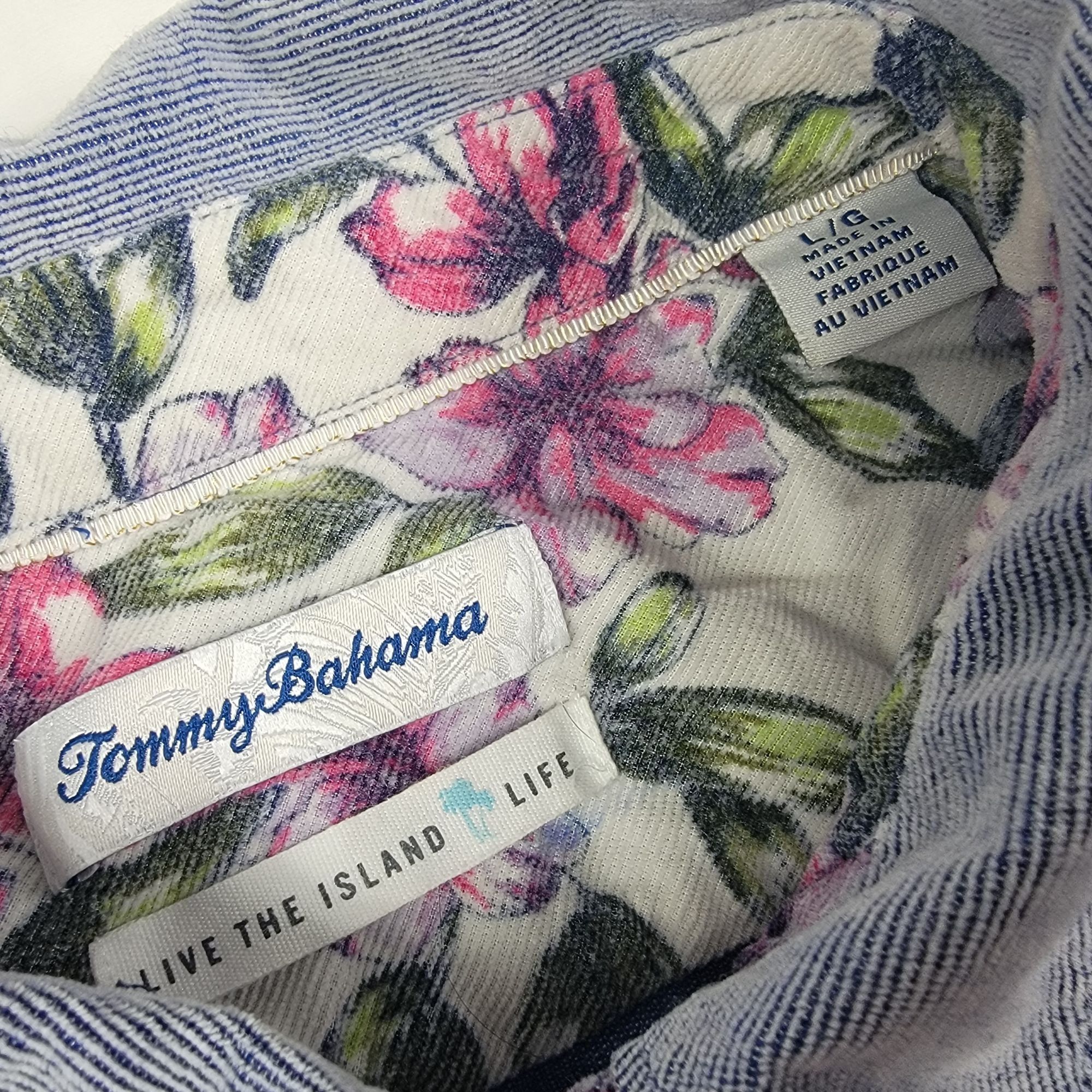 Tommy Bahama Tommy Bahama Mens Blue Large Long Sleeve Button Shirt Live T Size US L / EU 52-54 / 3 - 4 Thumbnail