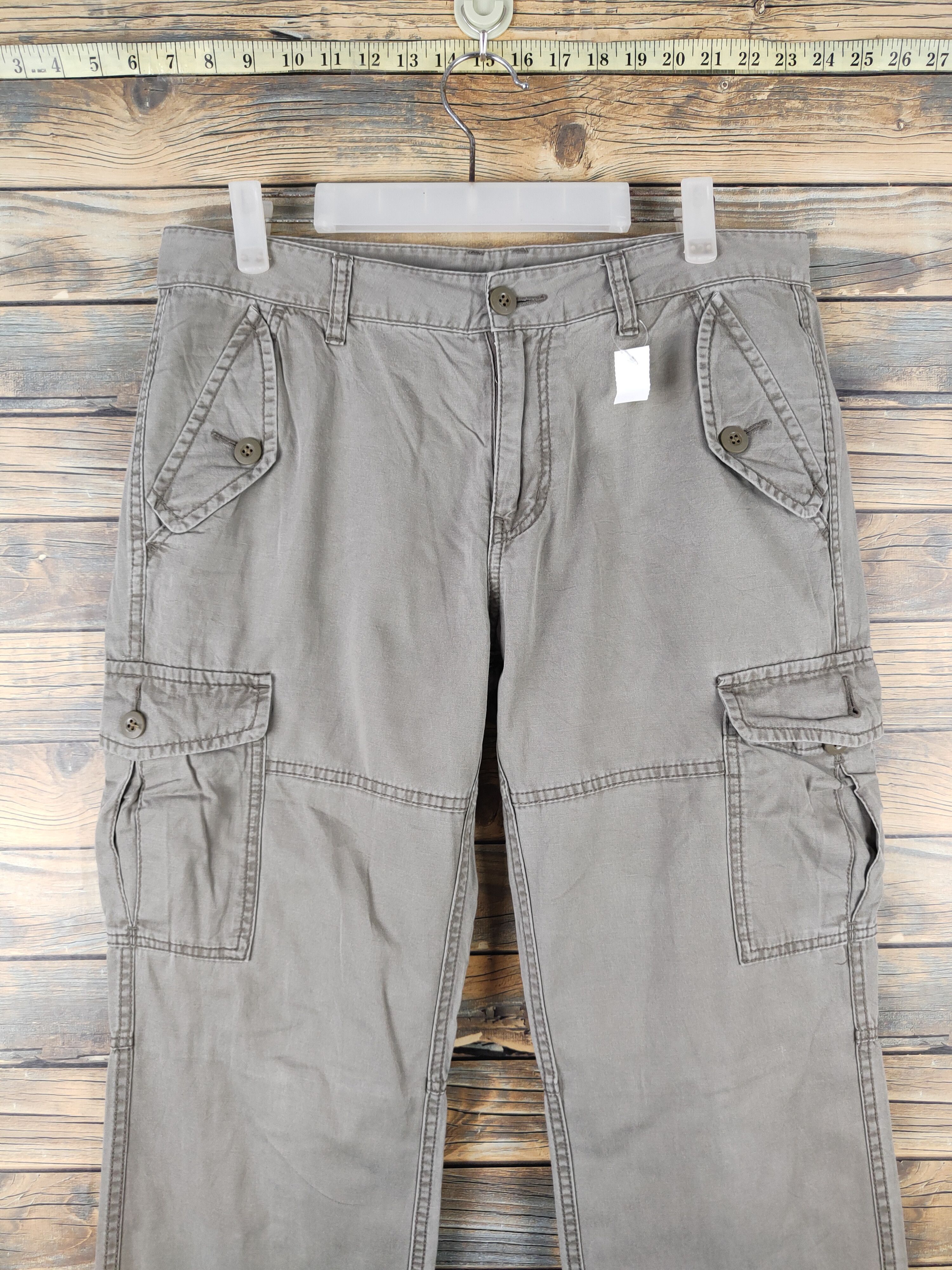 Uniqlo DL Uniqlo Olive Faded Multipocket Tactical Cargo Pants #1329 Size US 30 / EU 46 - 2 Thumbnail