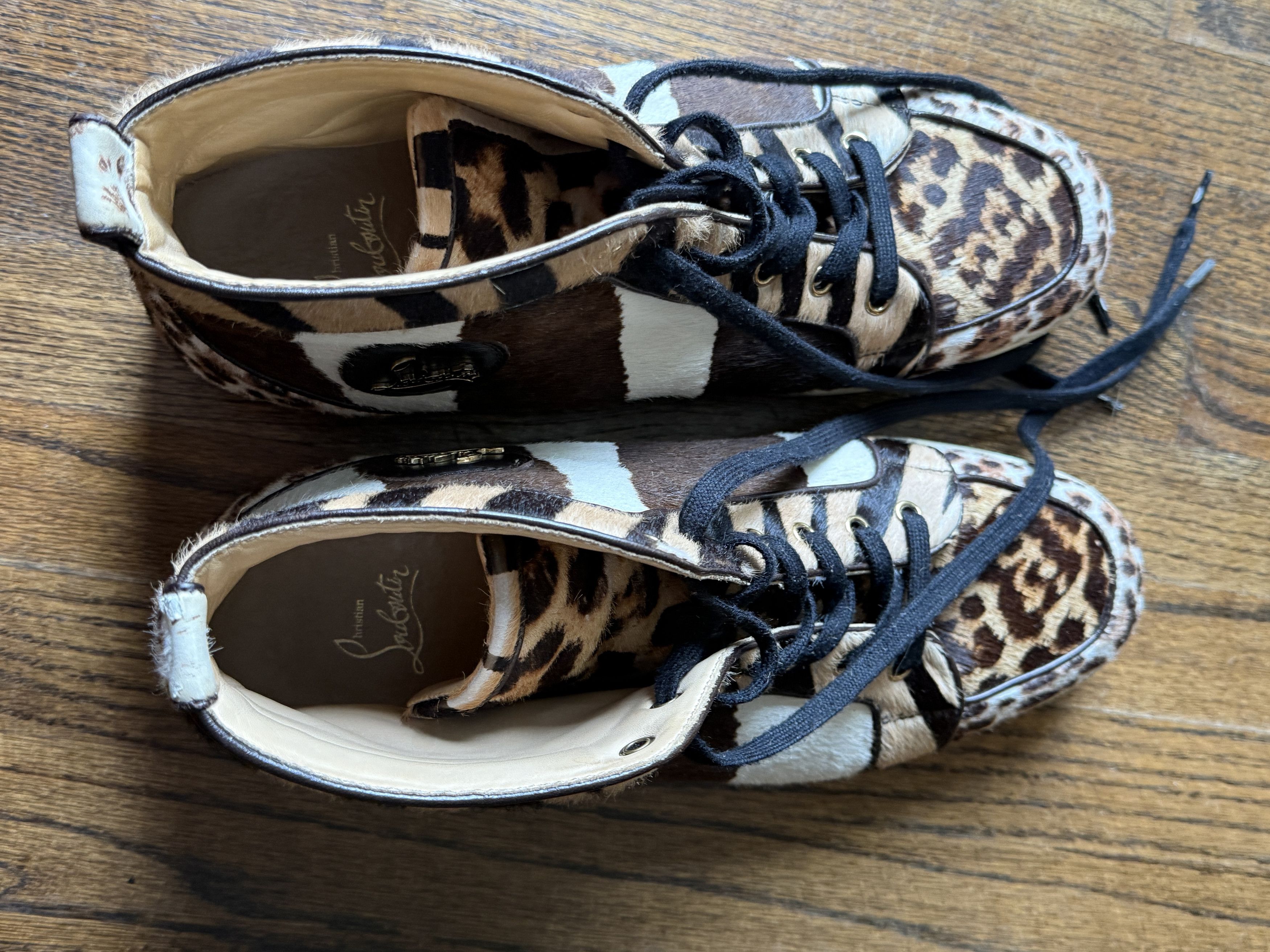 Christian Louboutin Paris Import Christian Louboutin Pony Animal Print Hightops Size US 13 / EU 46 - 5 Thumbnail