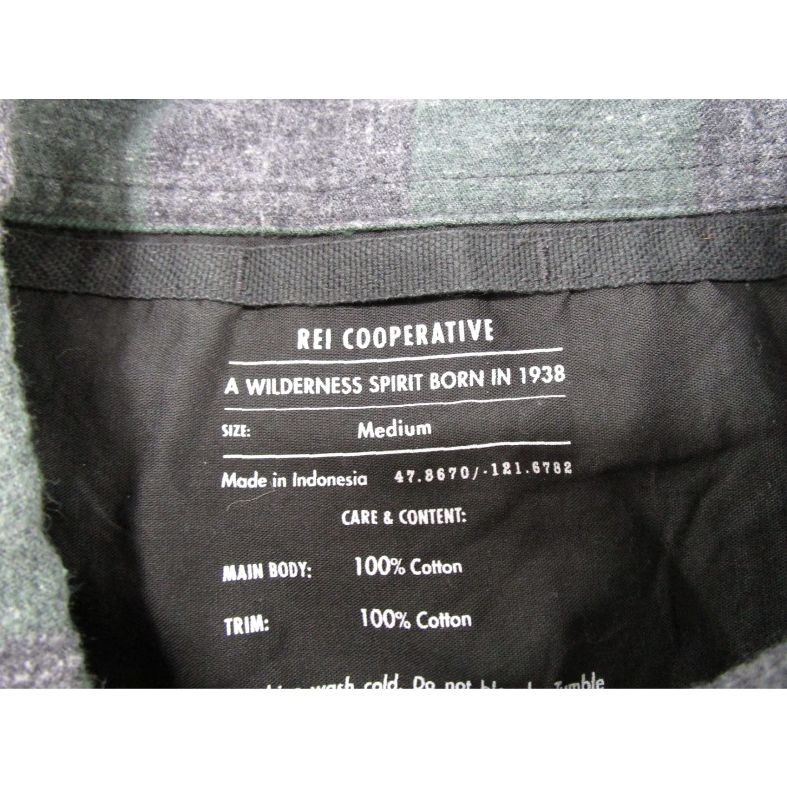 Vintage REI Wallace Lake Flannel Shirt Mens M Plaid Green Button-Up Casual Outdoor Classic Cotton Organic Cotton Regular Size M Mens Size US M / EU 48-50 / 2 - 2 Thumbnail