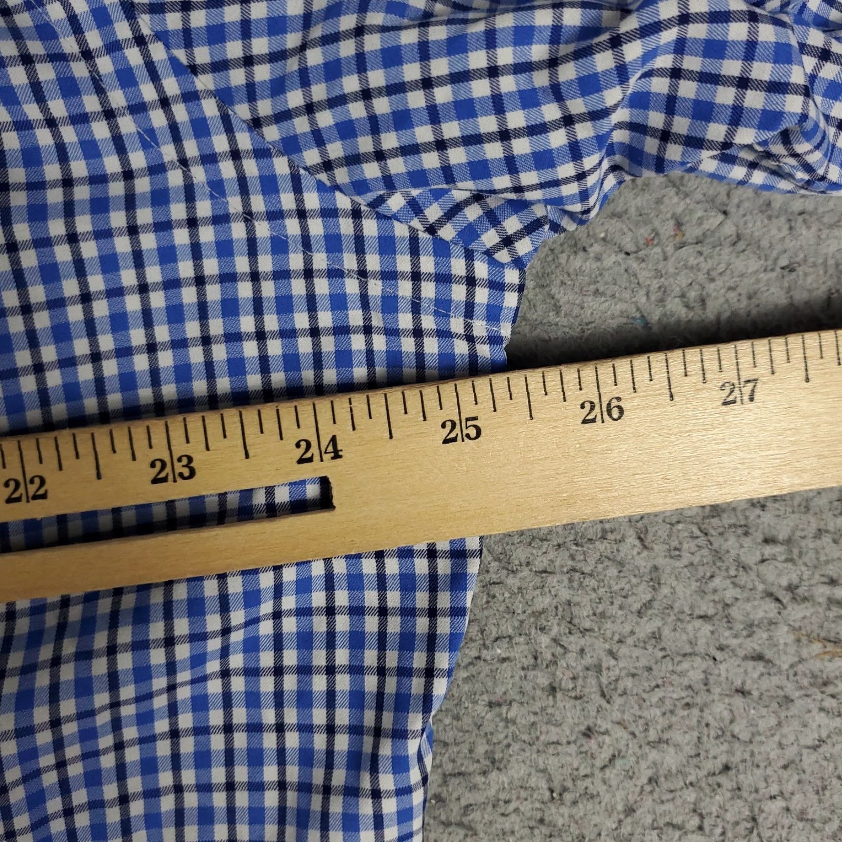 Ralph Lauren Ralph Lauren Shirt Mens Large Blue Plaid Nylon Button-Up Long Sleeve Size US L / EU 52-54 / 3 - 6 Thumbnail