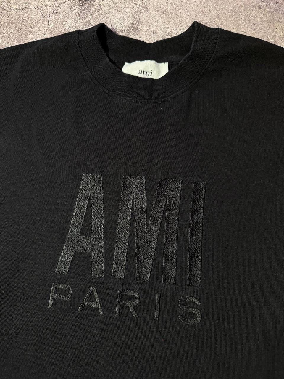AMI AMI Paris Black Rare T-shirt Embroidered Logo Streetwear Size US S / EU 44-46 / 1 - 4 Thumbnail