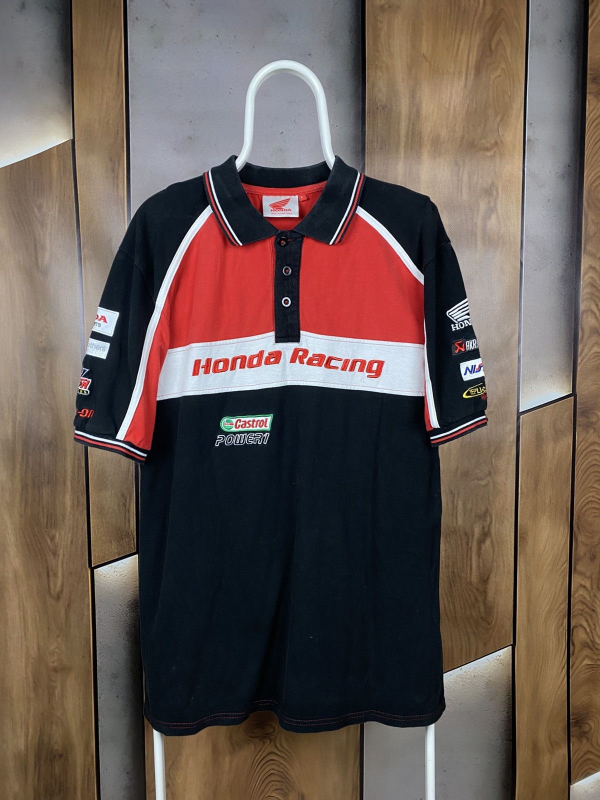 Honda 🏁Vintage Polo T-Shiry Honda Racing Official Licensed Tee🏁 Size US L / EU 52-54 / 3 - 1 Thumbnail