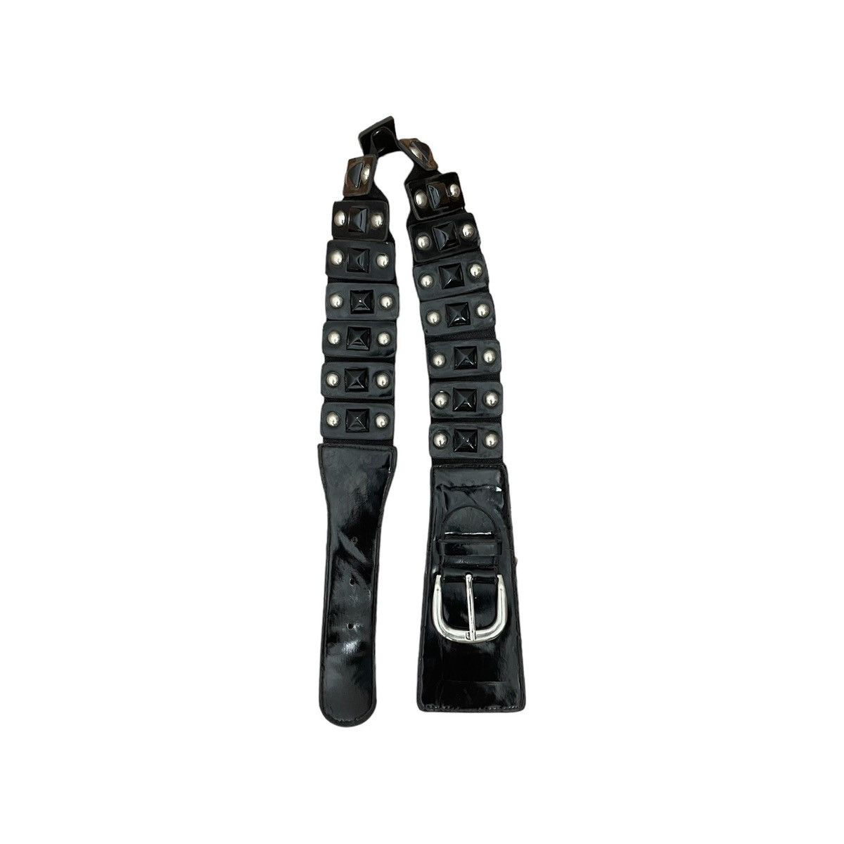 If Six Was Nine × Japanese Brand × Le Grande Bleu (L.G.B.) Black elastic studded belt punk grunge styled Size ONE SIZE - 1 Thumbnail