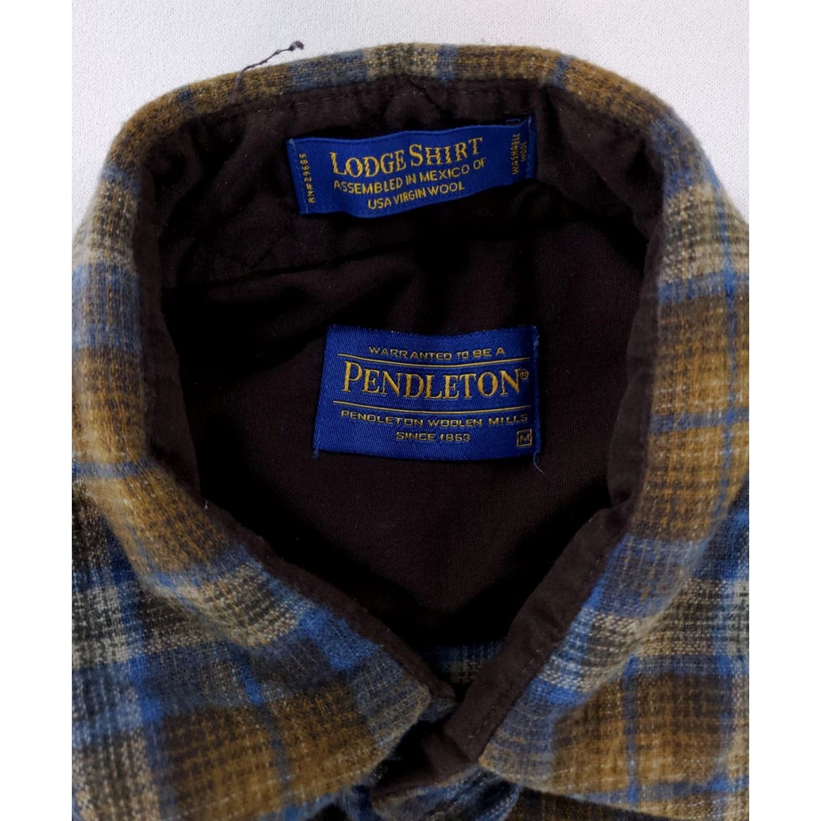 Pendleton Pendleton Lodge Shirt Plaid Button-Up Long Sleeve Mens M Blue Green Size US M / EU 48-50 / 2 - 2 Thumbnail