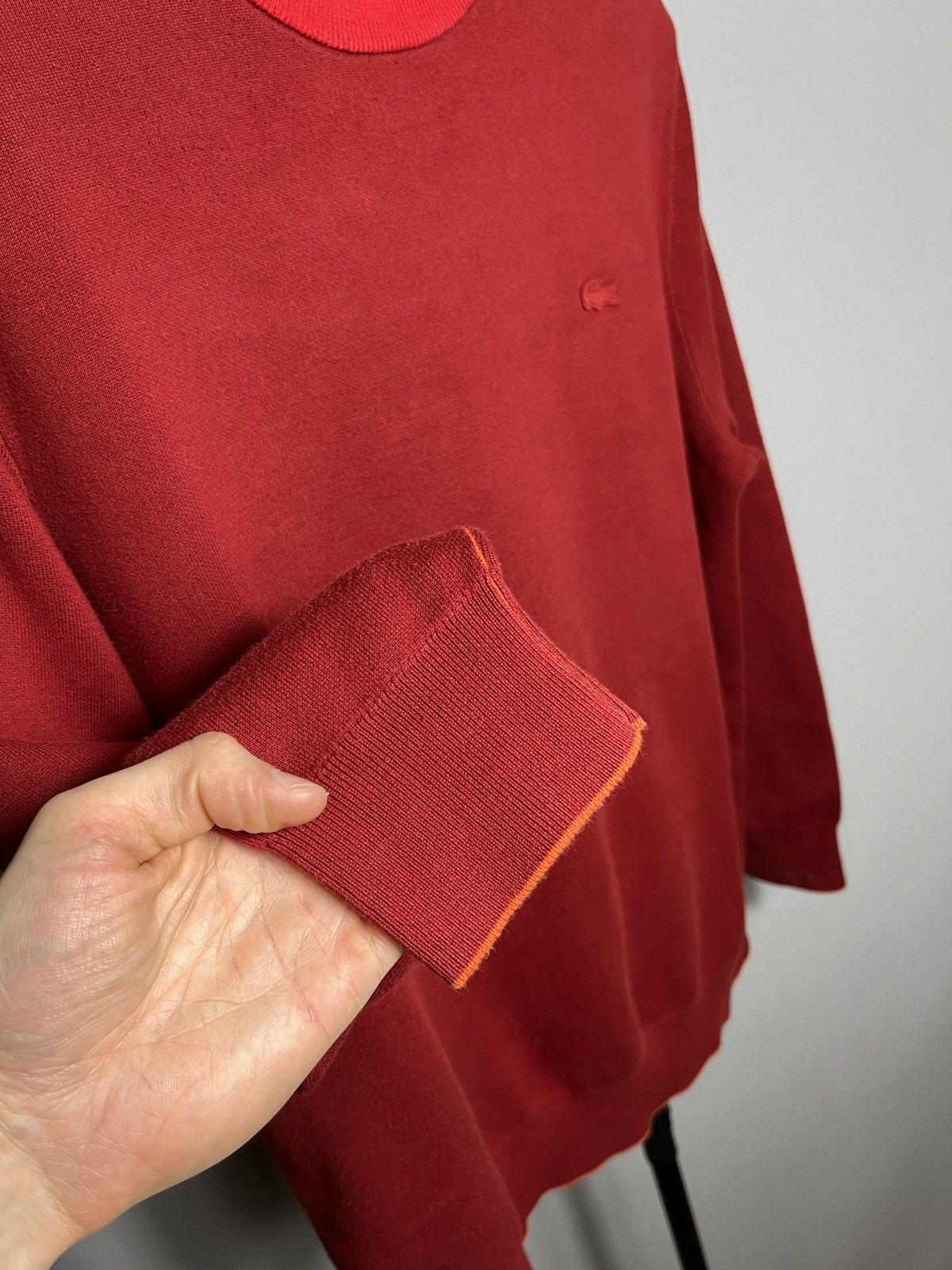 Designer × Lacoste lacoste sweater men red sweatshirt orange long sleeve cotton Size US XXL / EU 58 / 5 - 7 Thumbnail