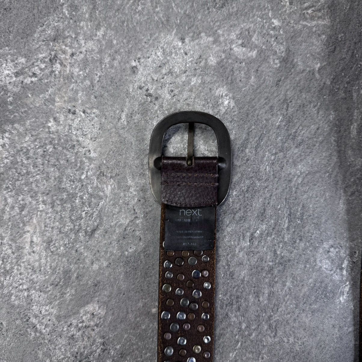 Hysteric Glamour Vintage Rhinestones Leather Belt Cowboy style metal logo y2k Size ONE SIZE - 6 Thumbnail