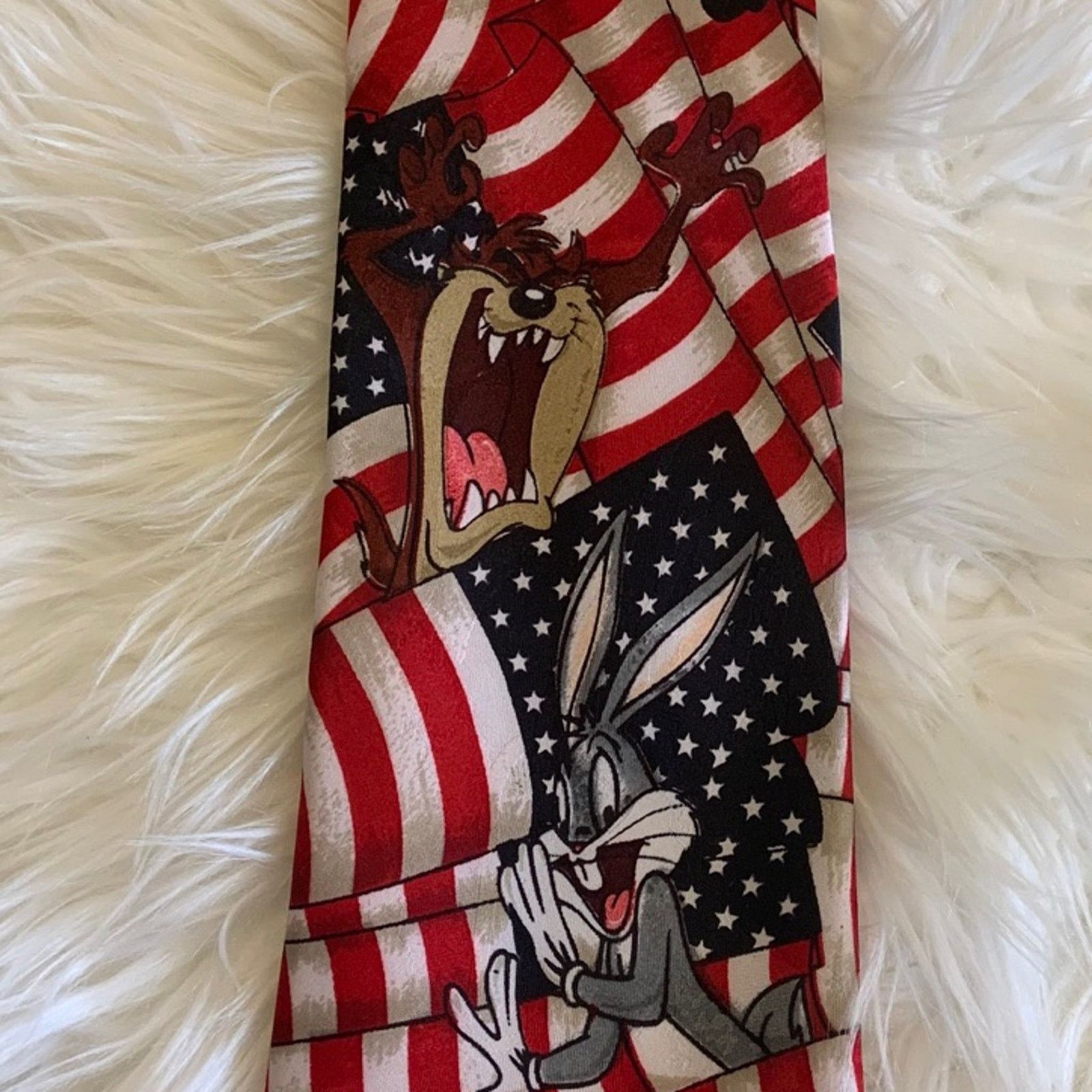 Warner Bros VGT Looney Tunes silk ties lot of 3 bugs, bunny tweety Size ONE SIZE - 4 Thumbnail
