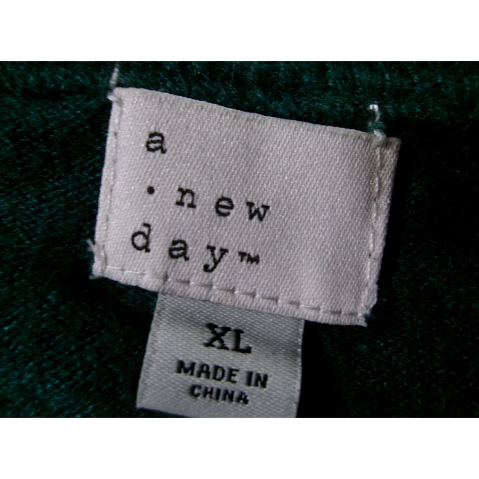 Vintage A New Day Sweater Women XL Green V-Neck Pullover Knit 90s Classic Preppy Casual/Lounge Day Size XL / US 12-14 / IT 48-50 - 6 Thumbnail