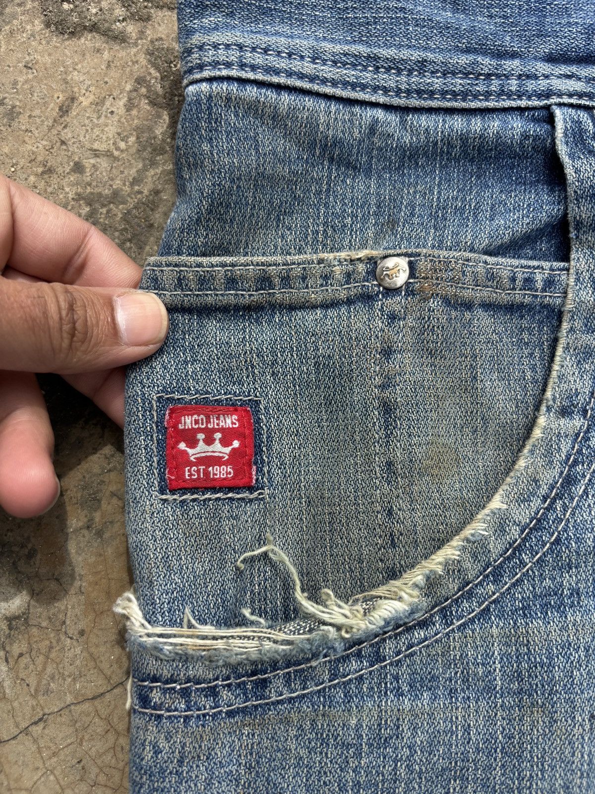 JNCO Vtg Jnco Flame skull Jort Size US 32 / EU 48 - 6 Thumbnail