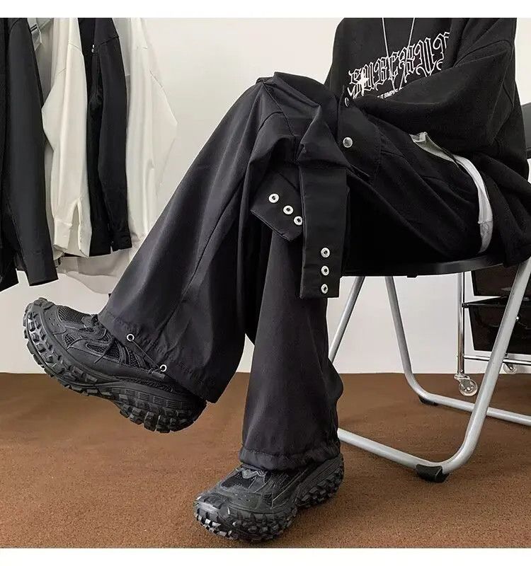Japanese Brand × Vintage American Style Wide-leg Cargo Pants For Men Spring Autumn Size US 28 / EU 44 - 1 Thumbnail
